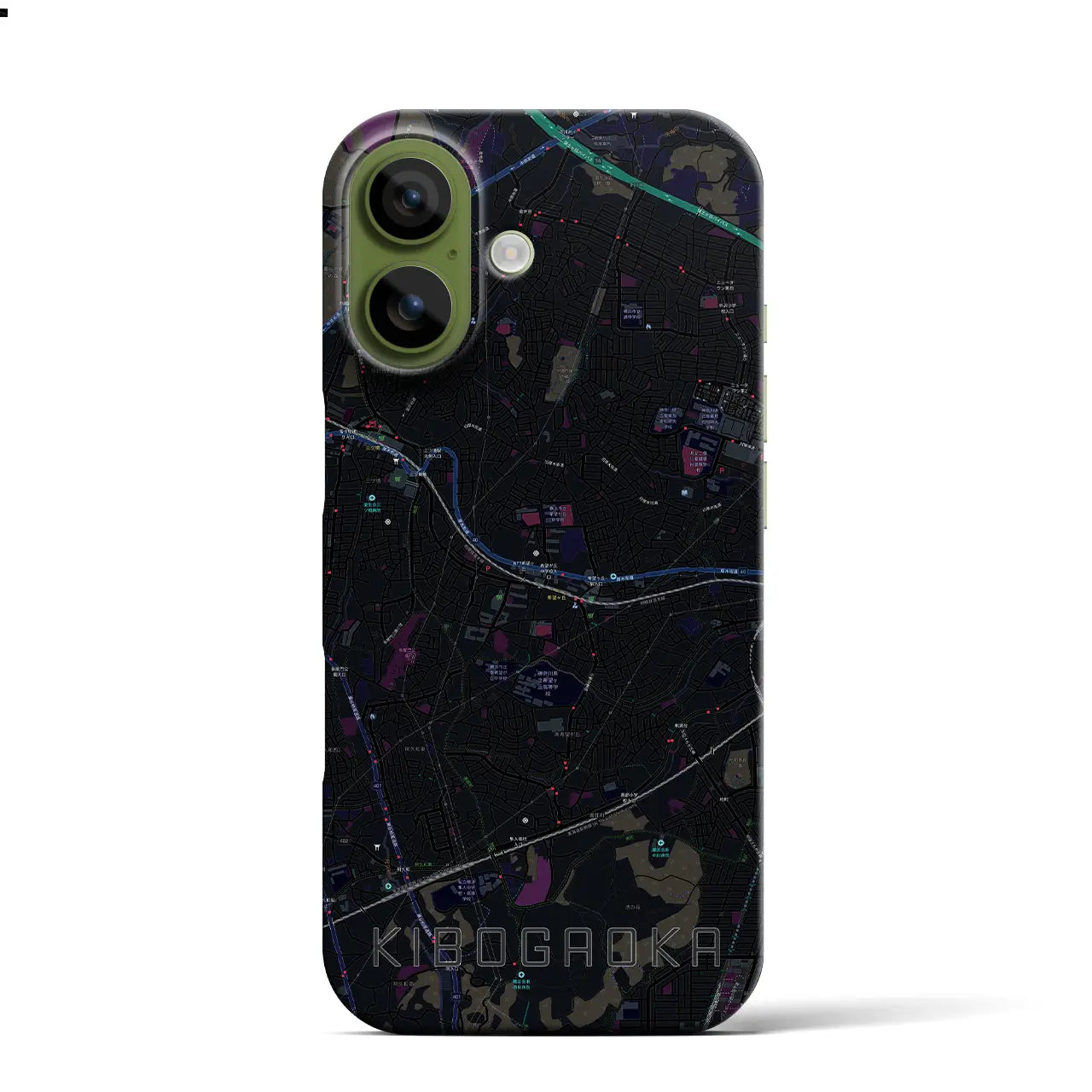 【希望ヶ丘(神奈川県)】地図柄iPhoneケース(バックカバータイプ)