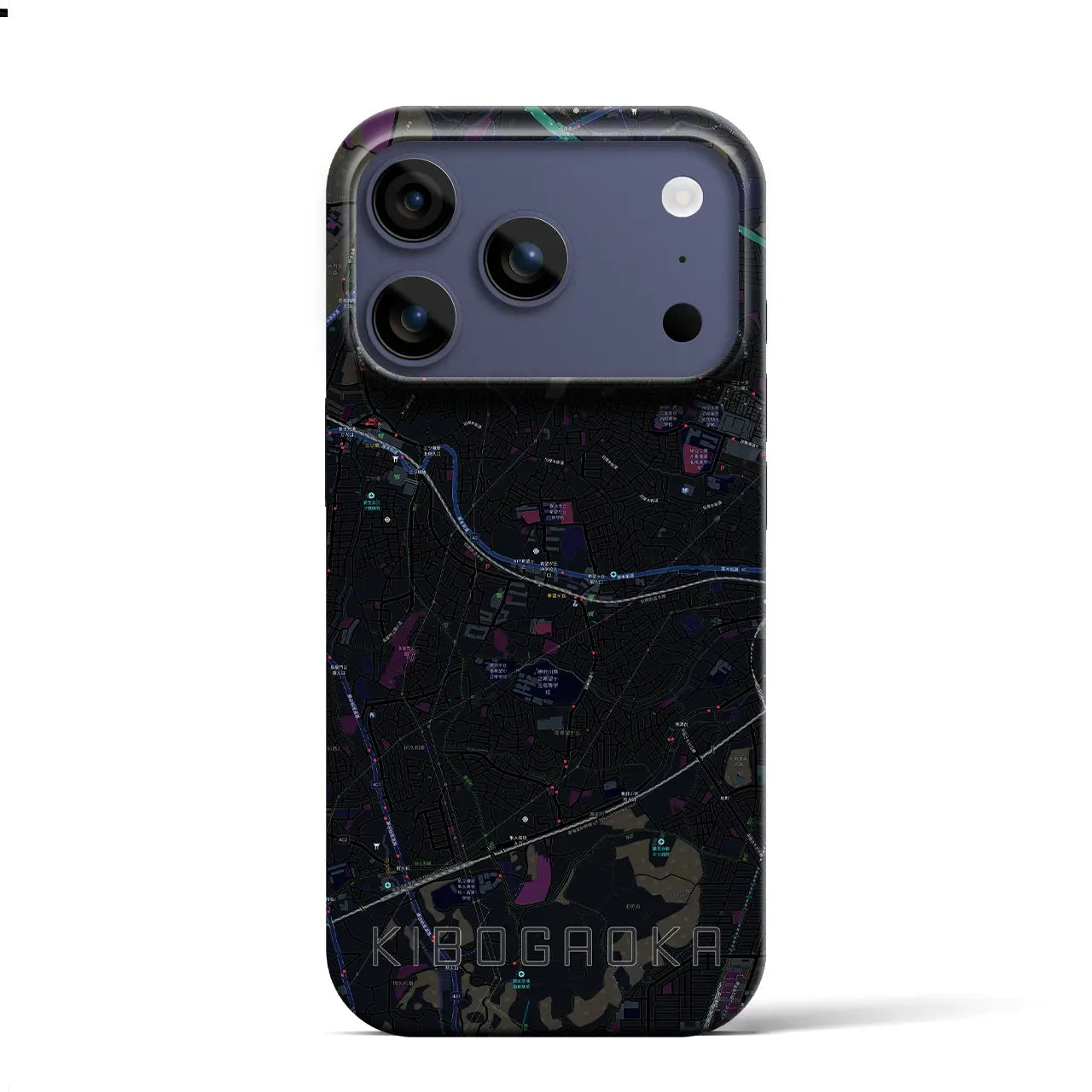 【希望ヶ丘(神奈川県)】地図柄iPhoneケース(バックカバータイプ)