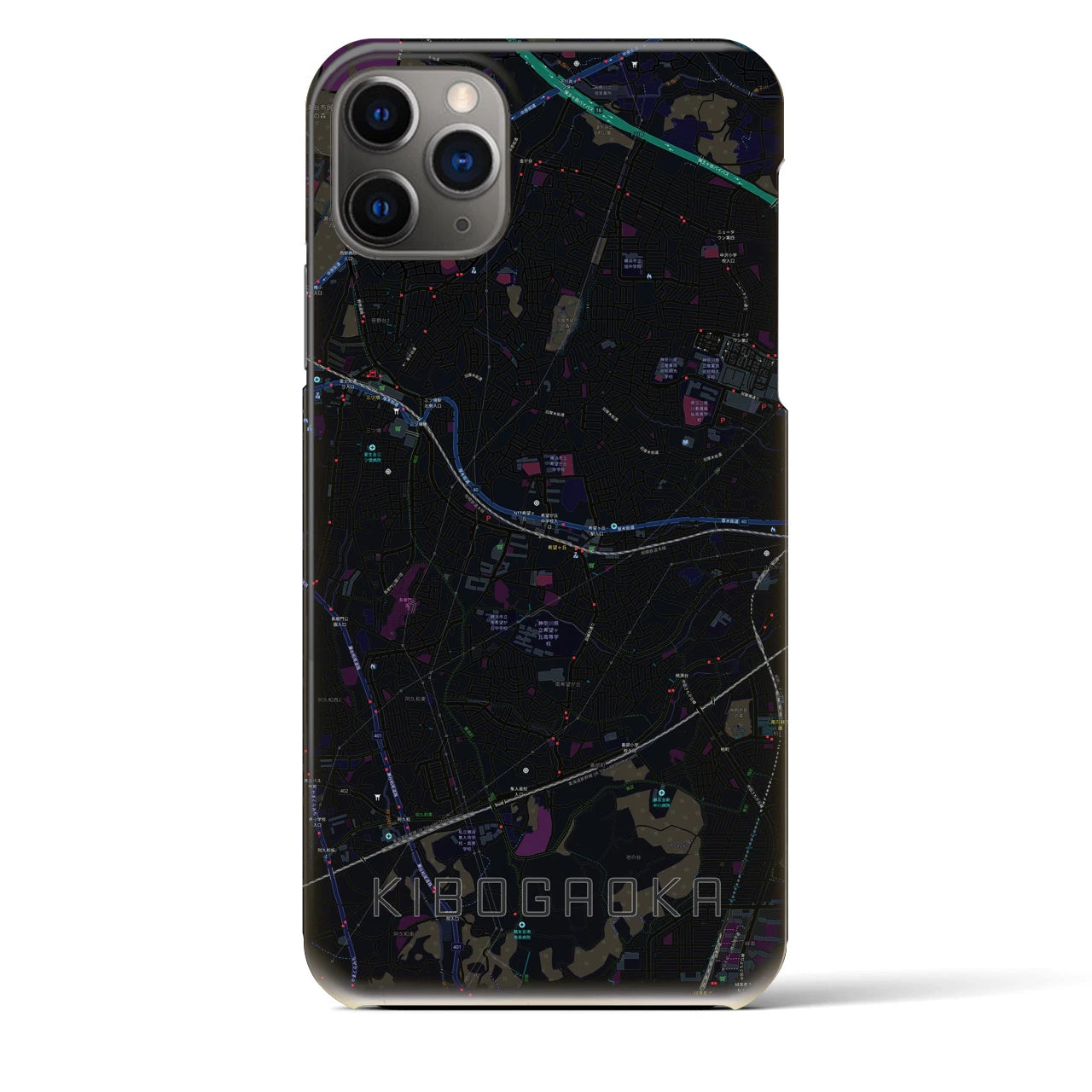 【希望ヶ丘(神奈川県)】地図柄iPhoneケース(バックカバータイプ)