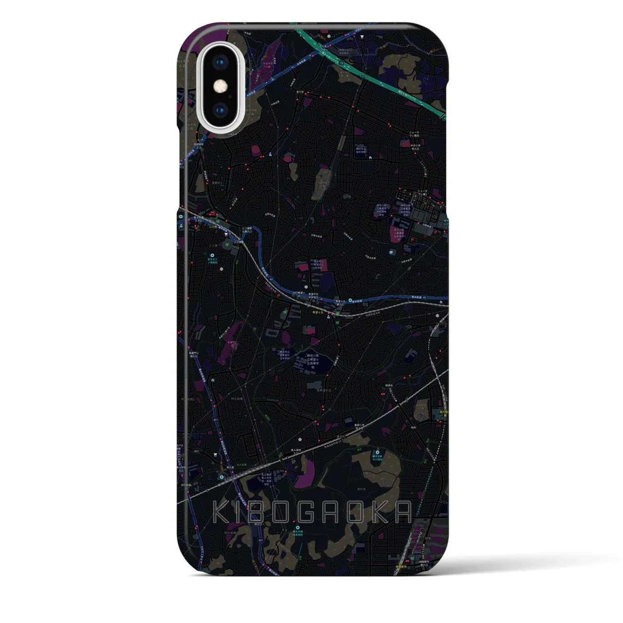 【希望ヶ丘(神奈川県)】地図柄iPhoneケース(バックカバータイプ)