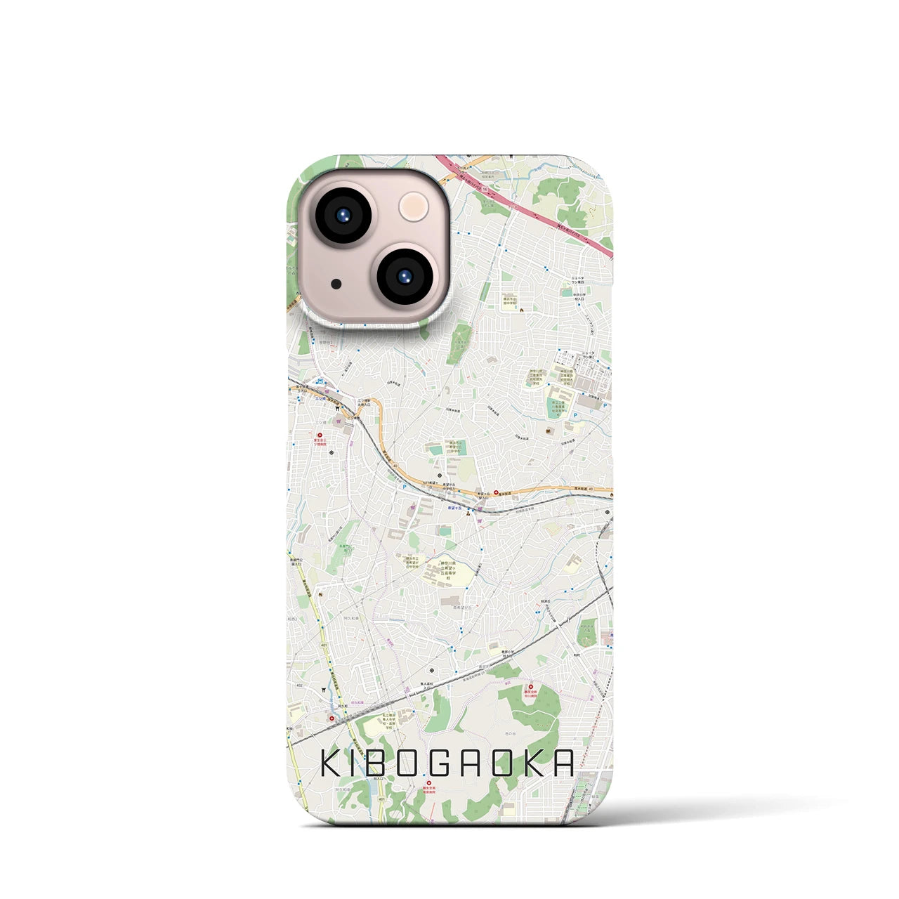 【希望ヶ丘(神奈川県)】地図柄iPhoneケース(バックカバータイプ)