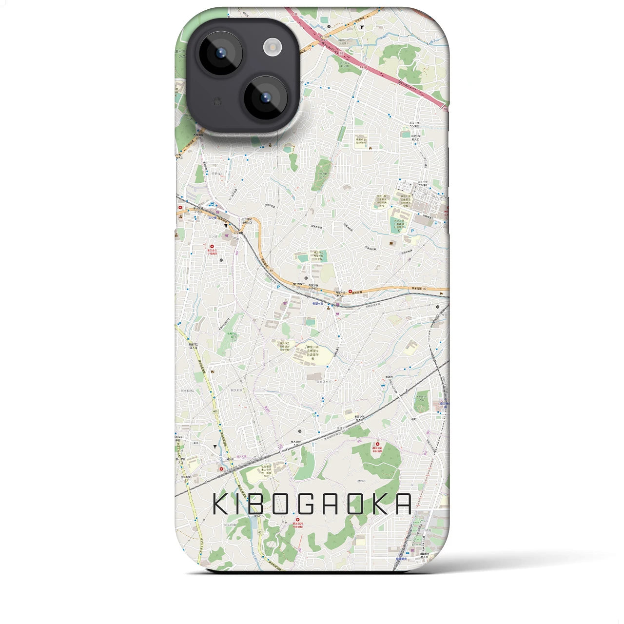【希望ヶ丘(神奈川県)】地図柄iPhoneケース(バックカバータイプ)