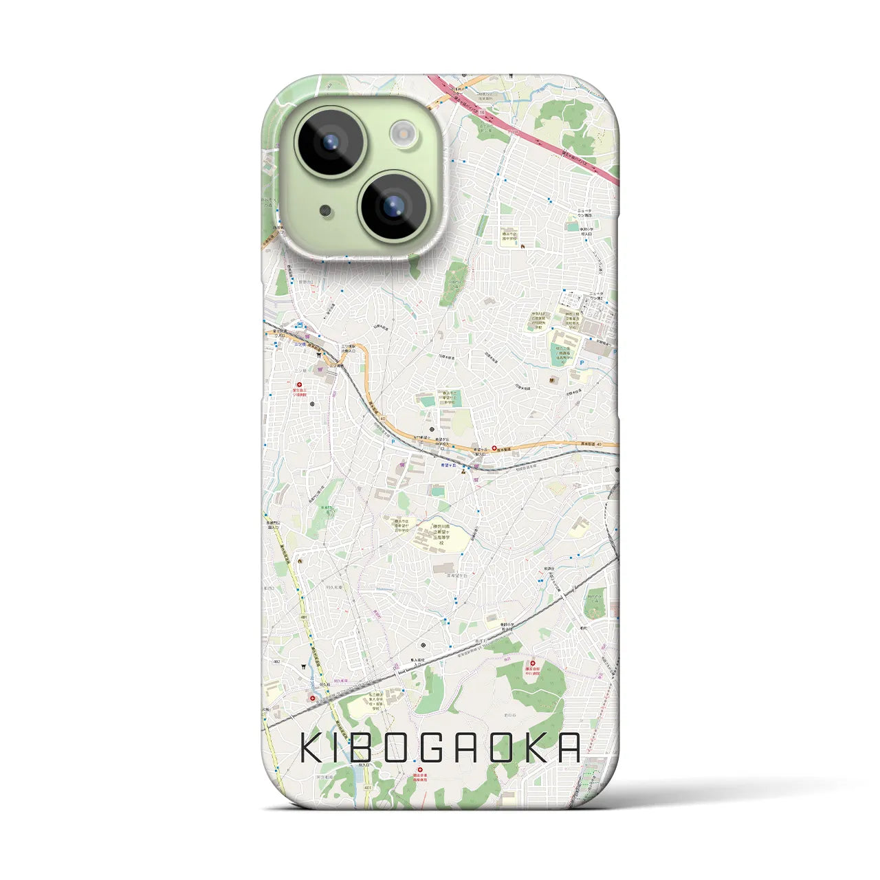 【希望ヶ丘(神奈川県)】地図柄iPhoneケース(バックカバータイプ)