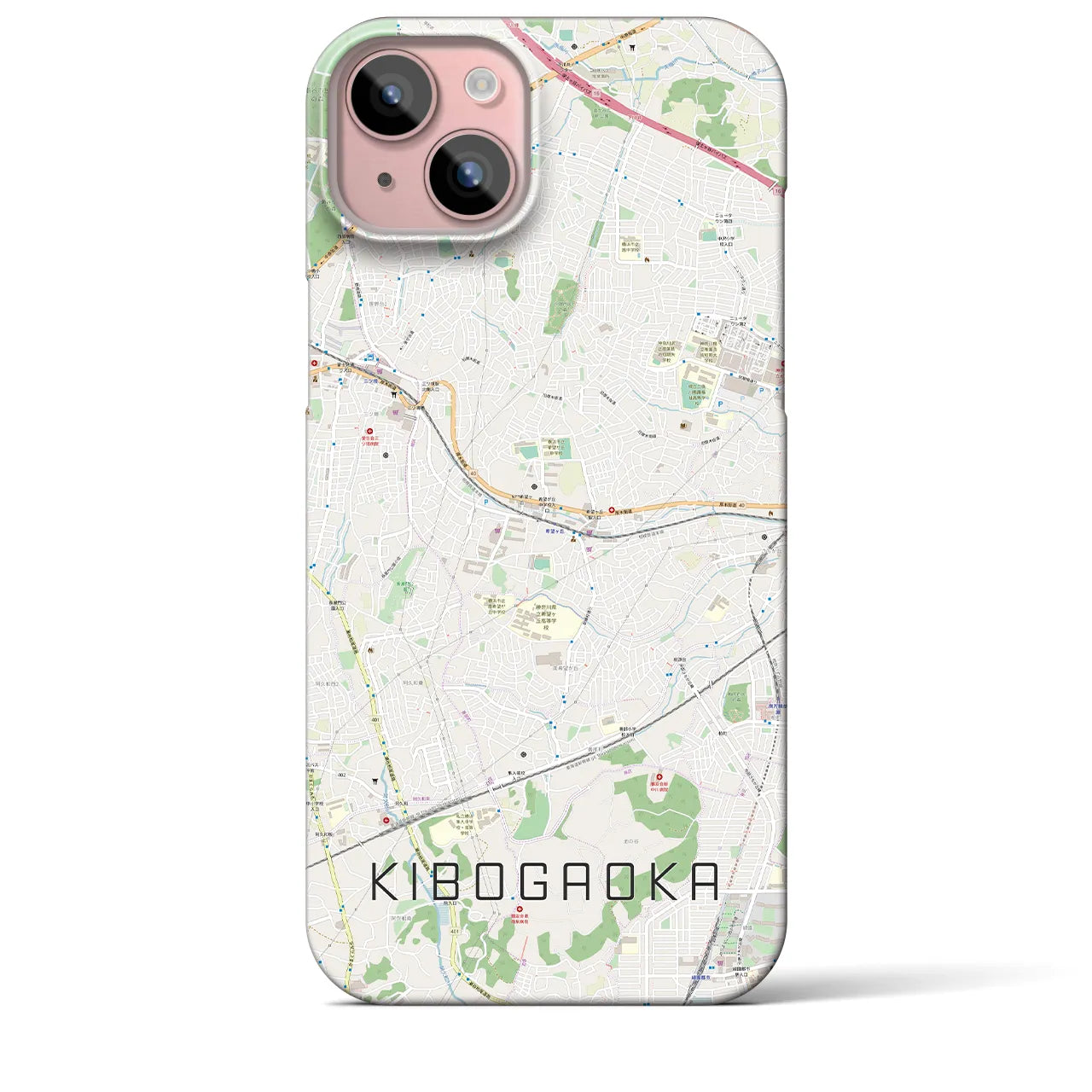 【希望ヶ丘(神奈川県)】地図柄iPhoneケース(バックカバータイプ)
