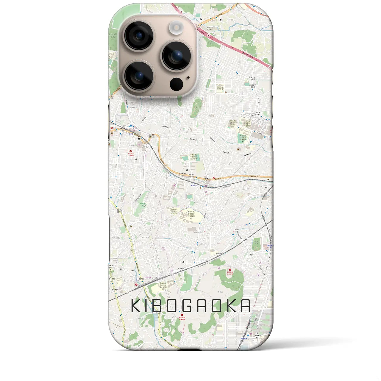 【希望ヶ丘(神奈川県)】地図柄iPhoneケース(バックカバータイプ)