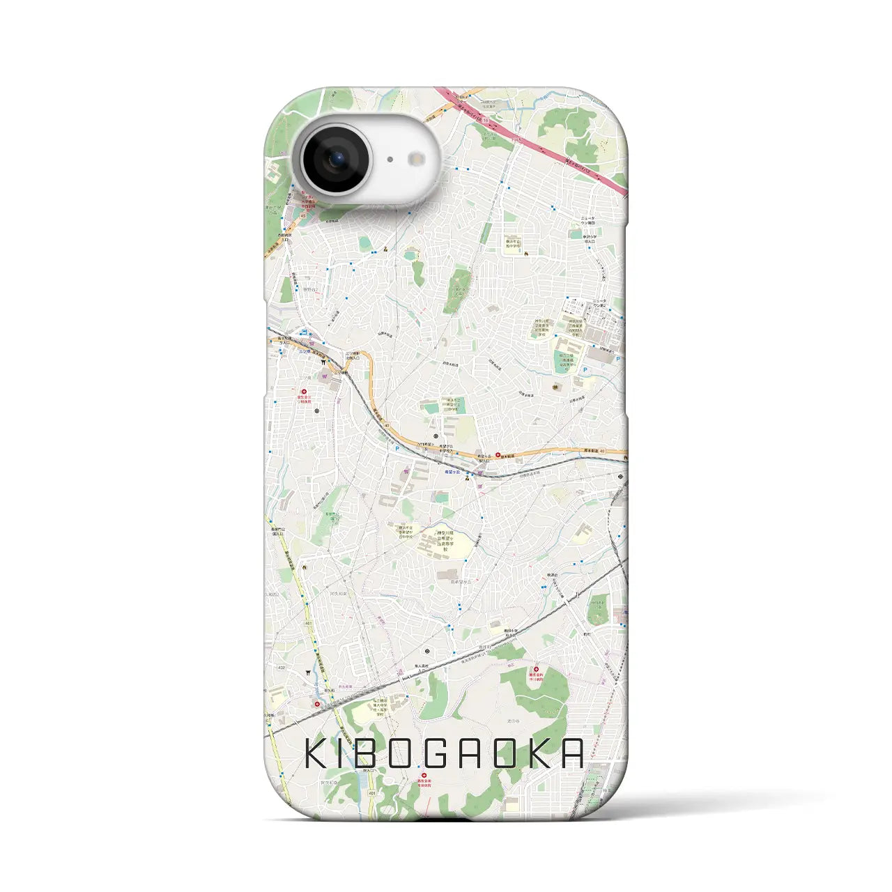 【希望ヶ丘(神奈川県)】地図柄iPhoneケース(バックカバータイプ)
