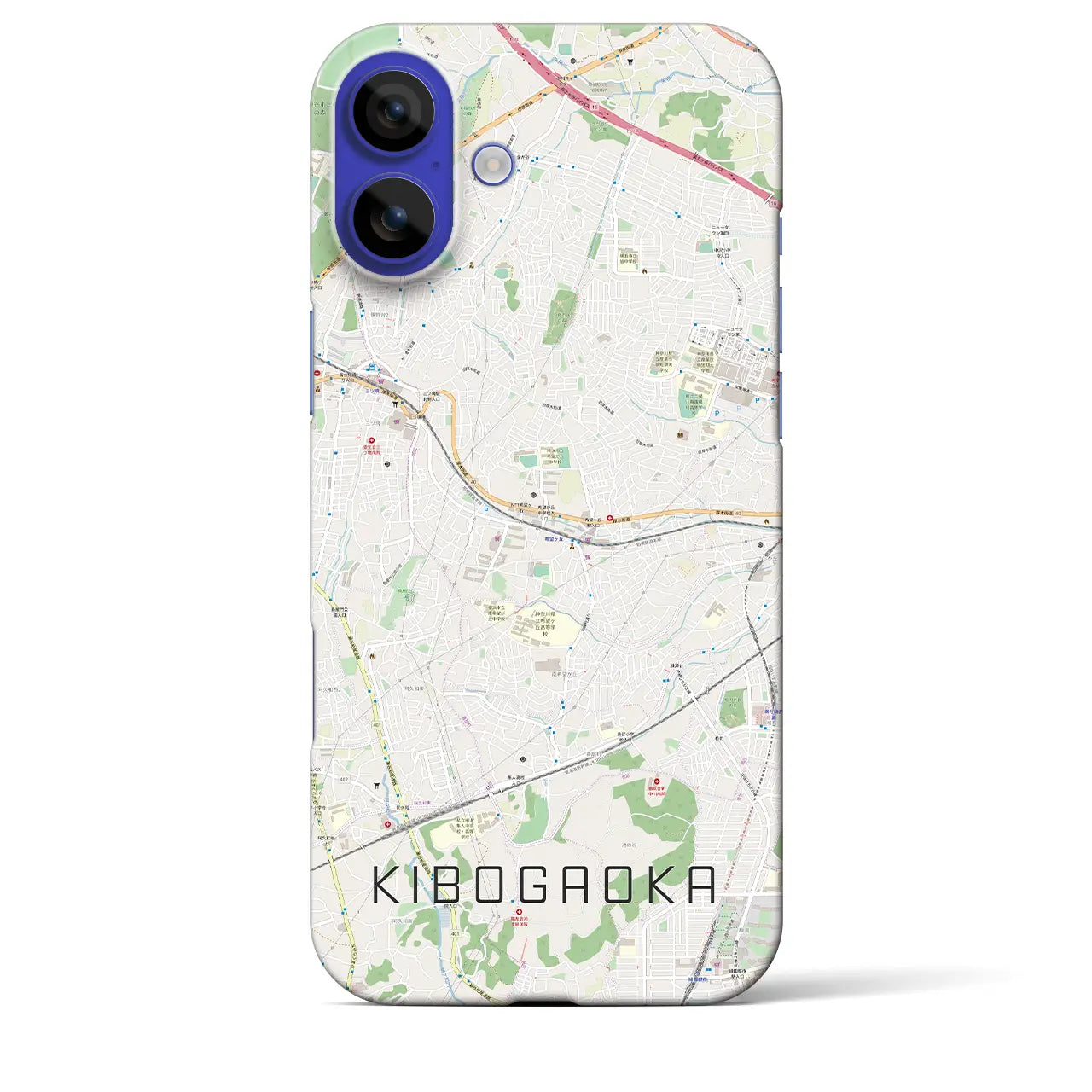 【希望ヶ丘(神奈川県)】地図柄iPhoneケース(バックカバータイプ)