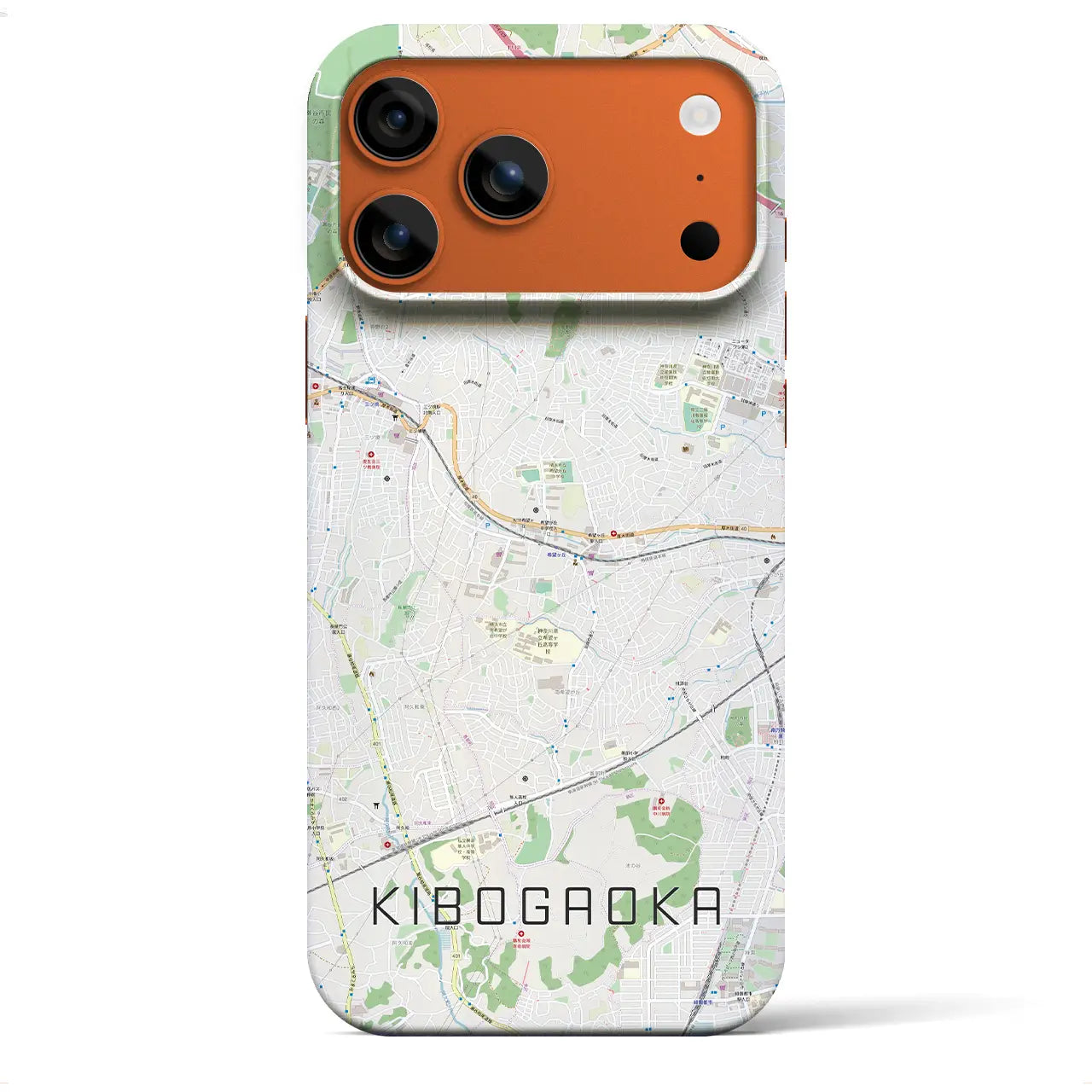 【希望ヶ丘(神奈川県)】地図柄iPhoneケース(バックカバータイプ)