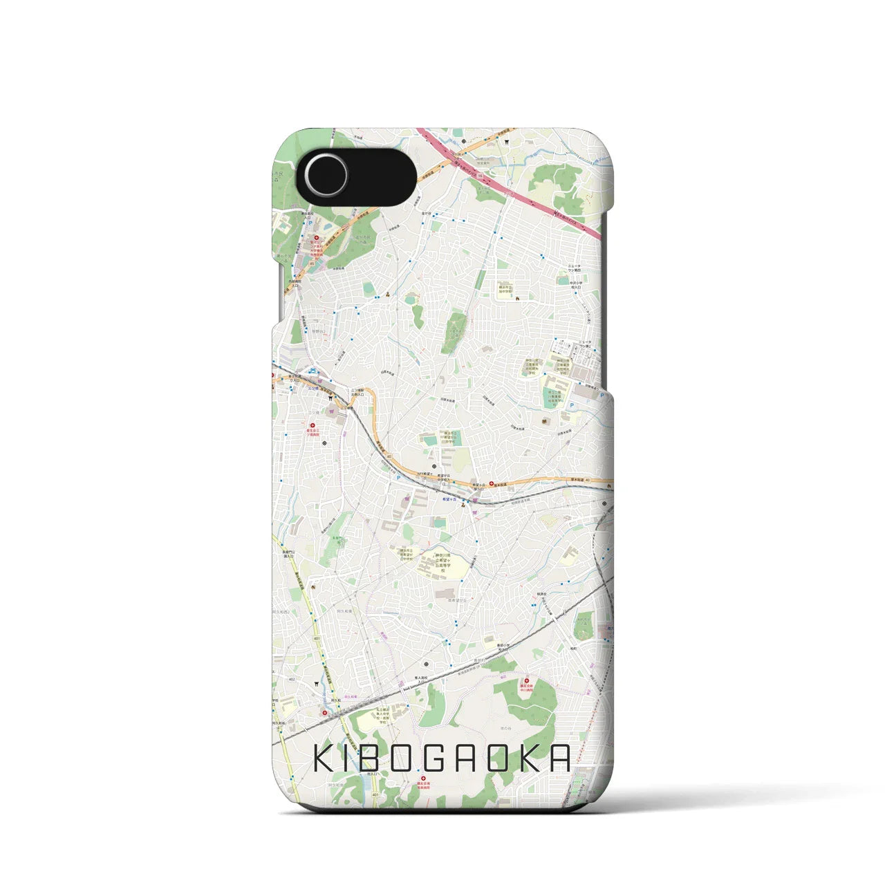 【希望ヶ丘(神奈川県)】地図柄iPhoneケース(バックカバータイプ)