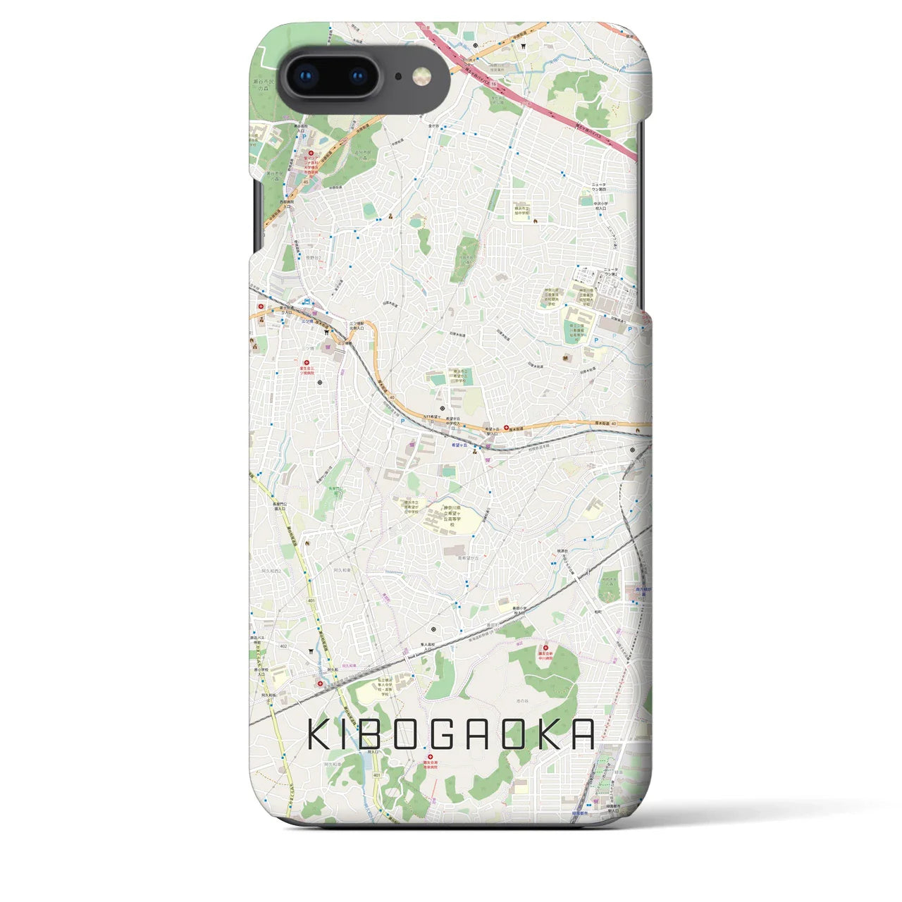 【希望ヶ丘(神奈川県)】地図柄iPhoneケース(バックカバータイプ)