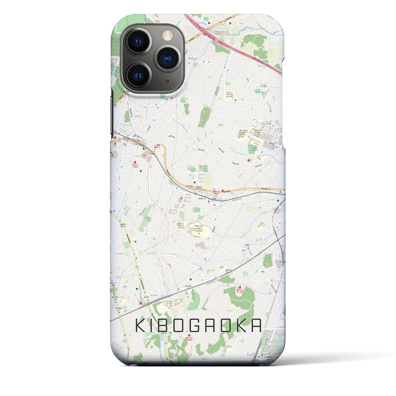 【希望ヶ丘(神奈川県)】地図柄iPhoneケース(バックカバータイプ)