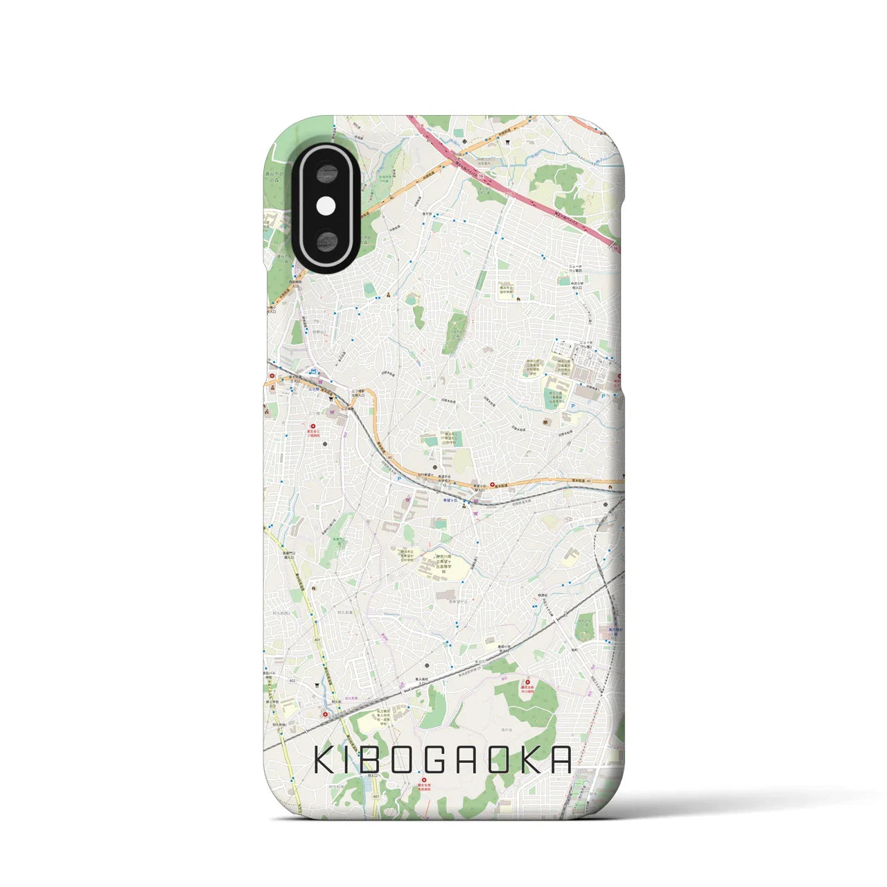 【希望ヶ丘(神奈川県)】地図柄iPhoneケース(バックカバータイプ)