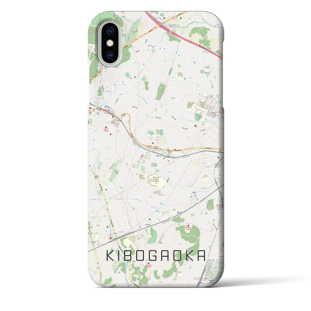 【希望ヶ丘(神奈川県)】地図柄iPhoneケース(バックカバータイプ)