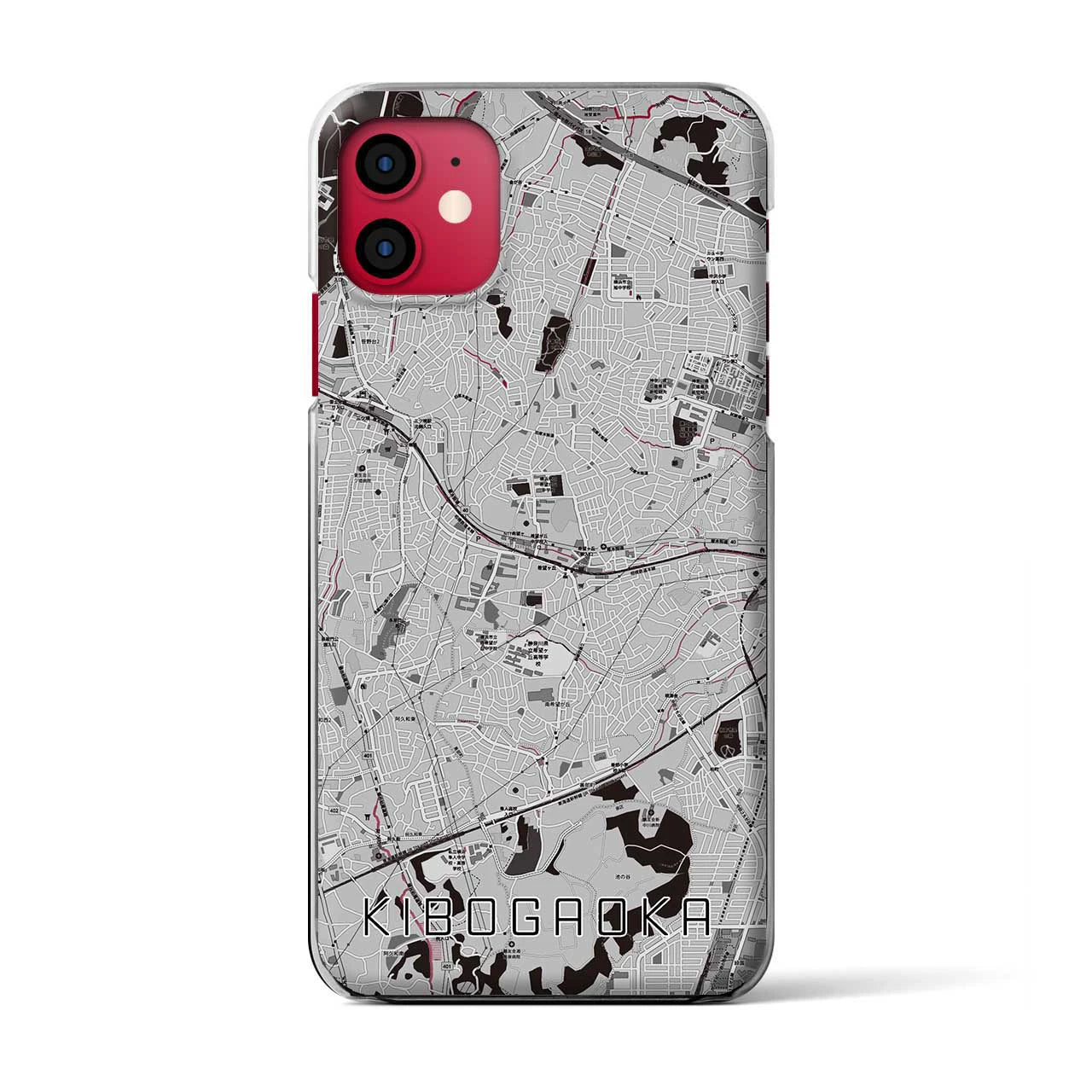 【希望ヶ丘(神奈川県)】地図柄iPhoneケース(クリアタイプ)