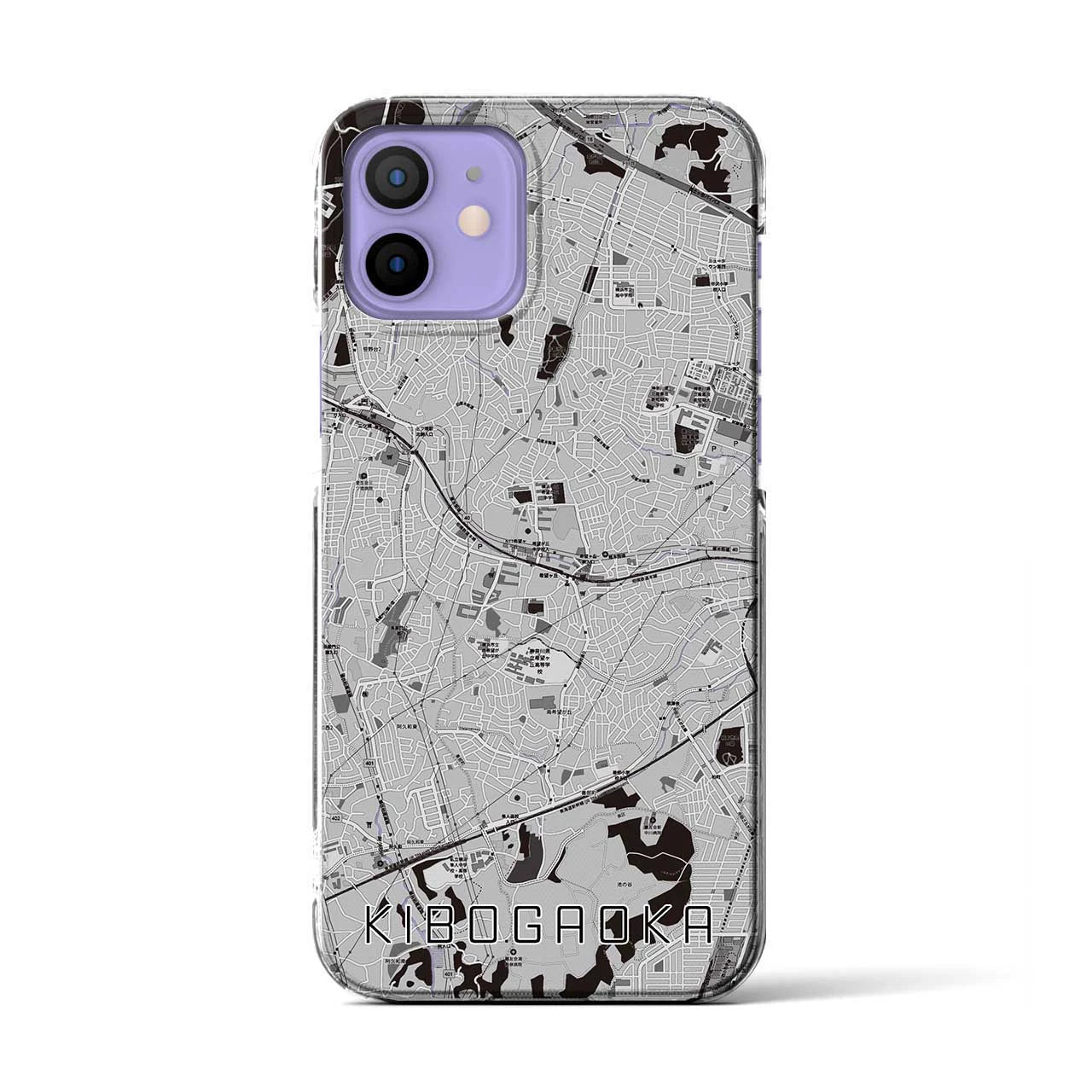 【希望ヶ丘(神奈川県)】地図柄iPhoneケース(クリアタイプ)