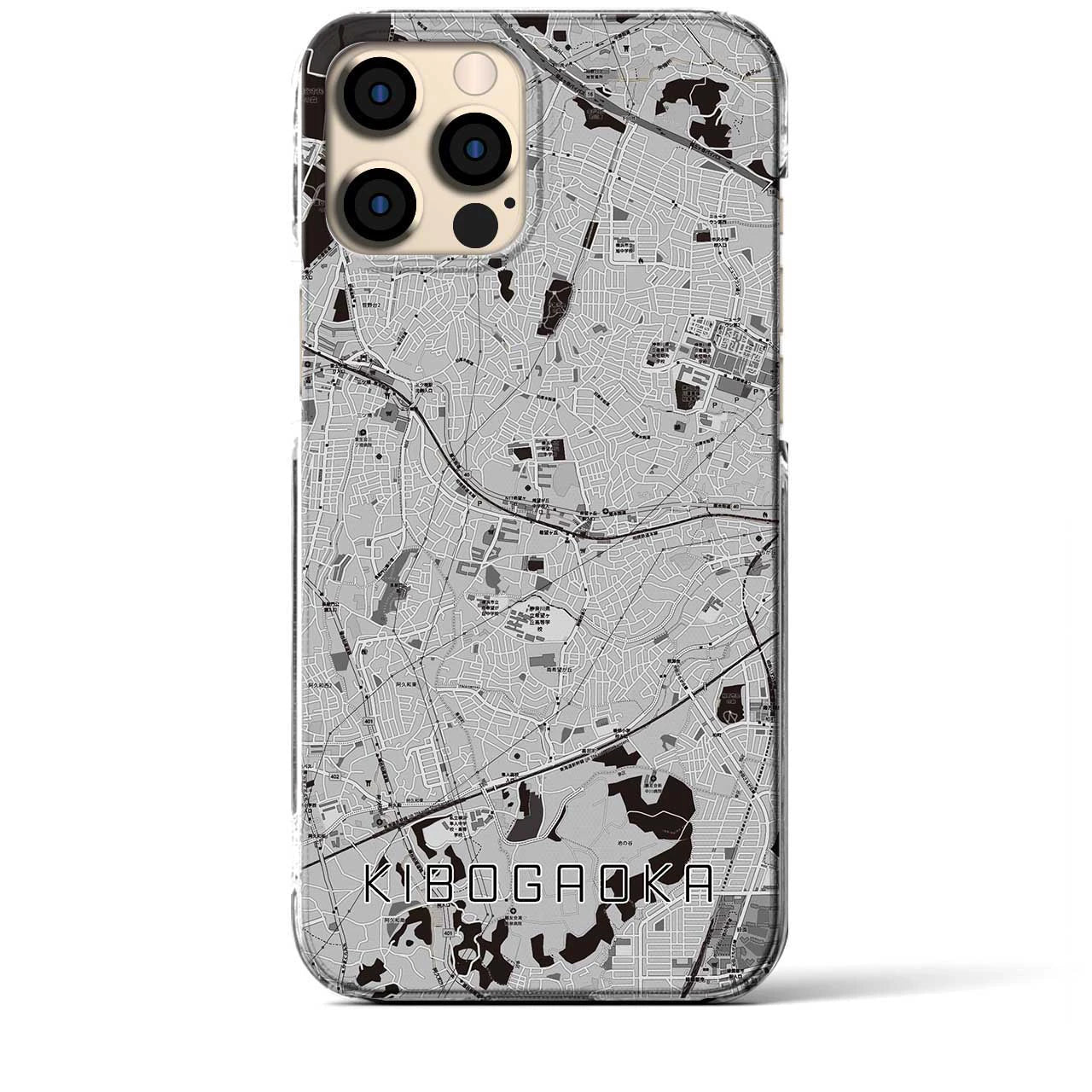 【希望ヶ丘(神奈川県)】地図柄iPhoneケース(クリアタイプ)