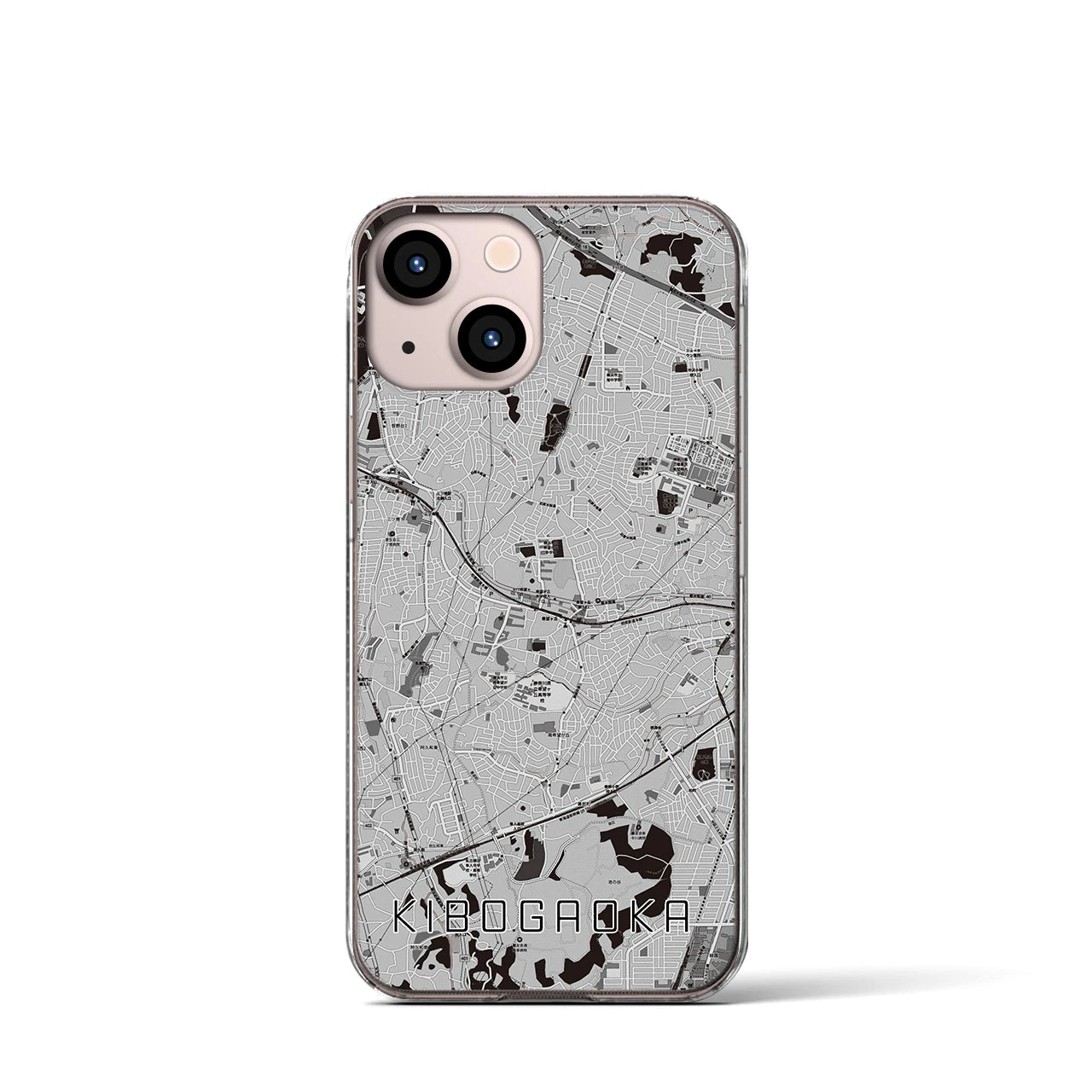 【希望ヶ丘(神奈川県)】地図柄iPhoneケース(クリアタイプ)