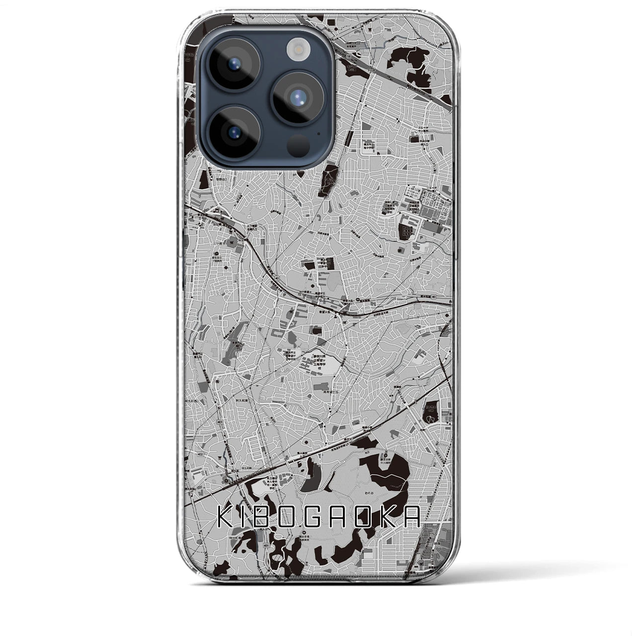 【希望ヶ丘(神奈川県)】地図柄iPhoneケース(クリアタイプ)