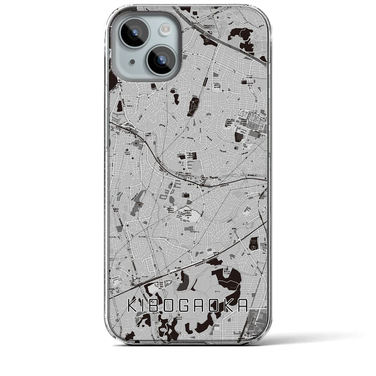 【希望ヶ丘(神奈川県)】地図柄iPhoneケース(クリアタイプ)