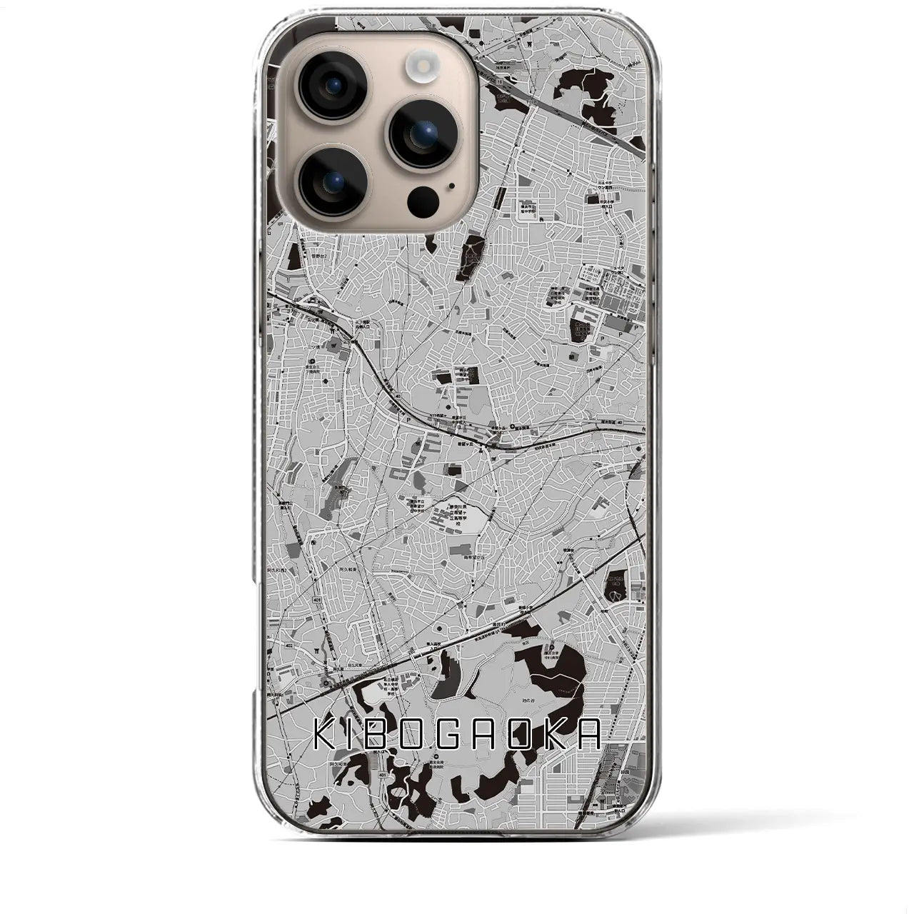 【希望ヶ丘(神奈川県)】地図柄iPhoneケース(クリアタイプ)