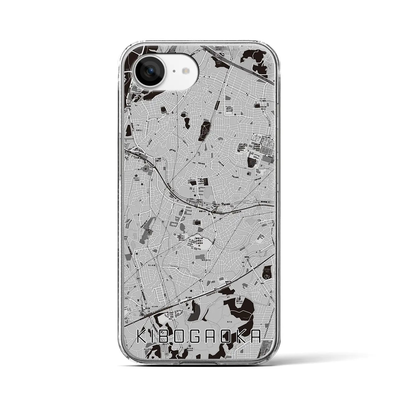 【希望ヶ丘(神奈川県)】地図柄iPhoneケース(クリアタイプ)