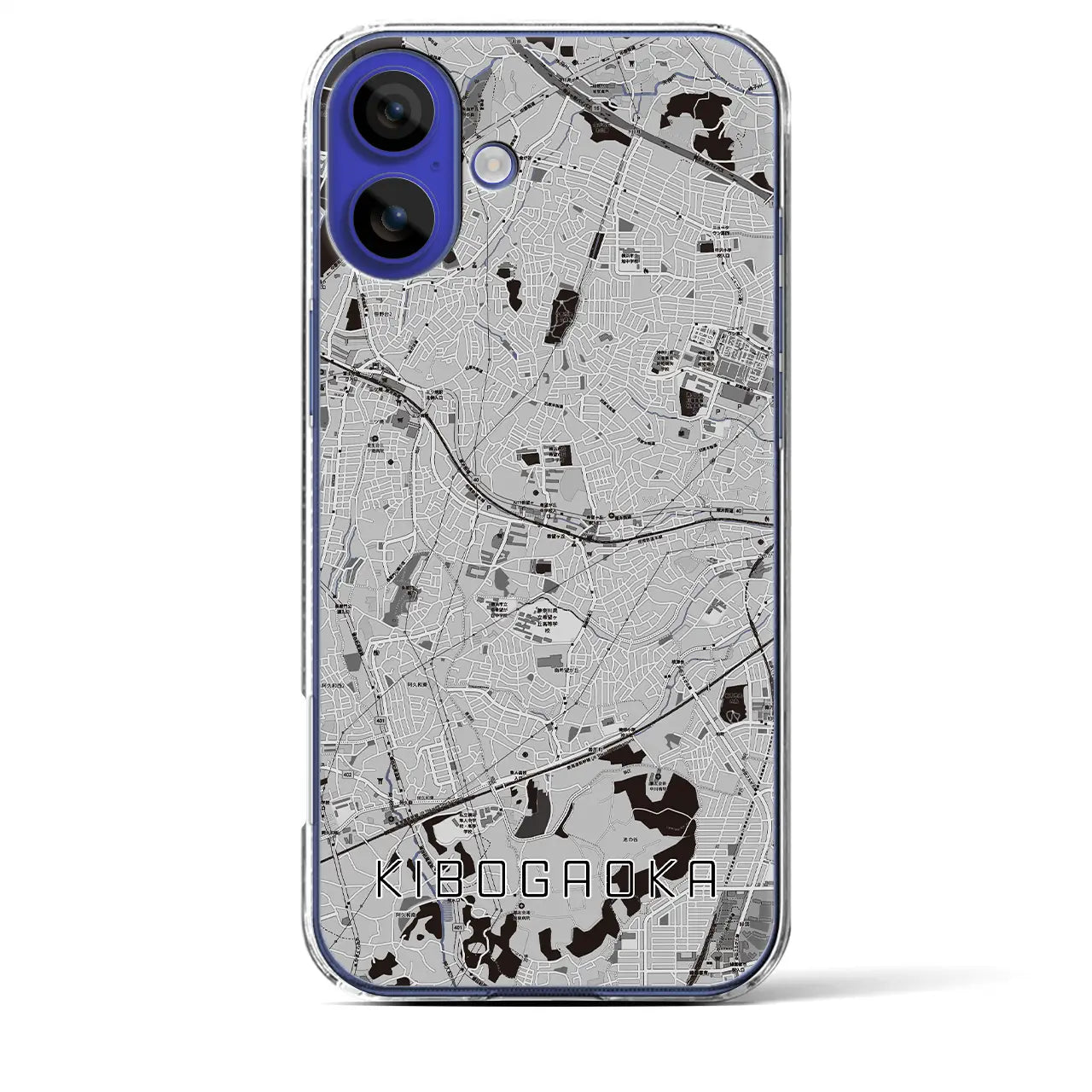 【希望ヶ丘(神奈川県)】地図柄iPhoneケース(クリアタイプ)