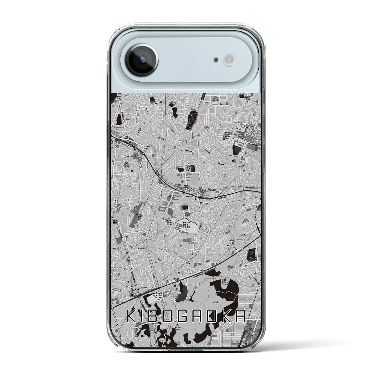 【希望ヶ丘(神奈川県)】地図柄iPhoneケース(クリアタイプ)