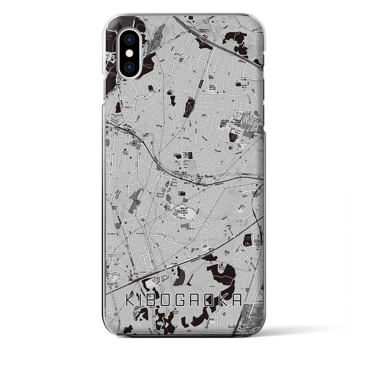 【希望ヶ丘(神奈川県)】地図柄iPhoneケース(クリアタイプ)