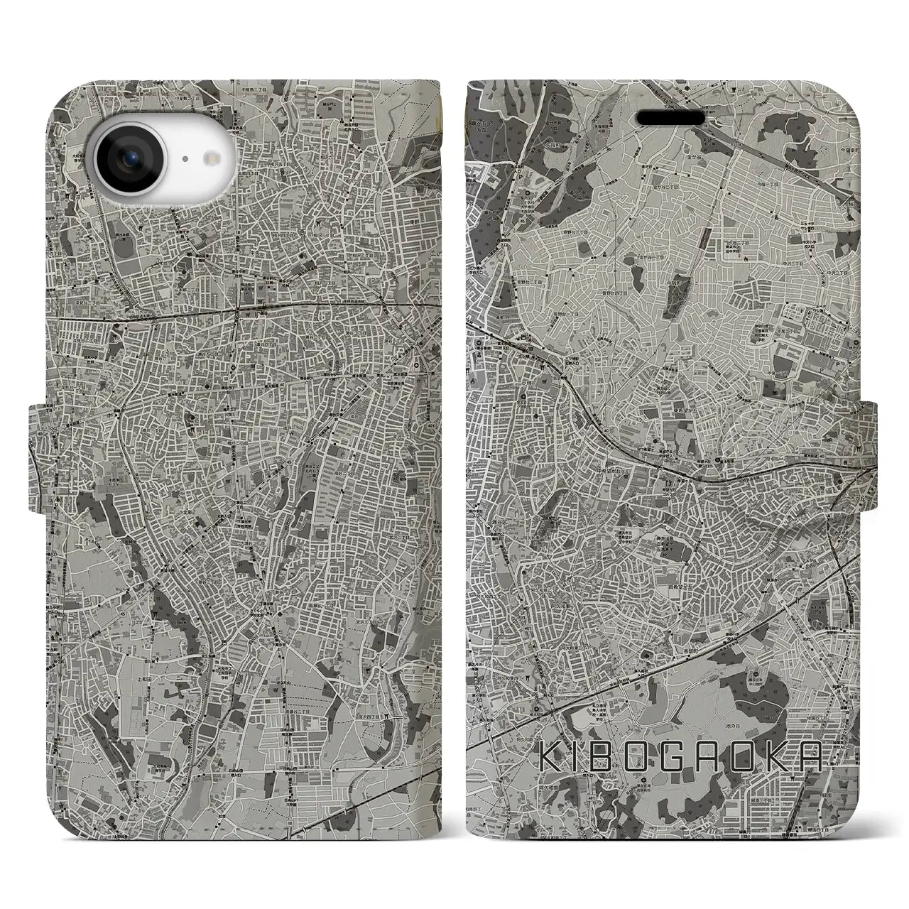 【希望ヶ丘(神奈川県)】地図柄iPhoneケース(手帳タイプ)