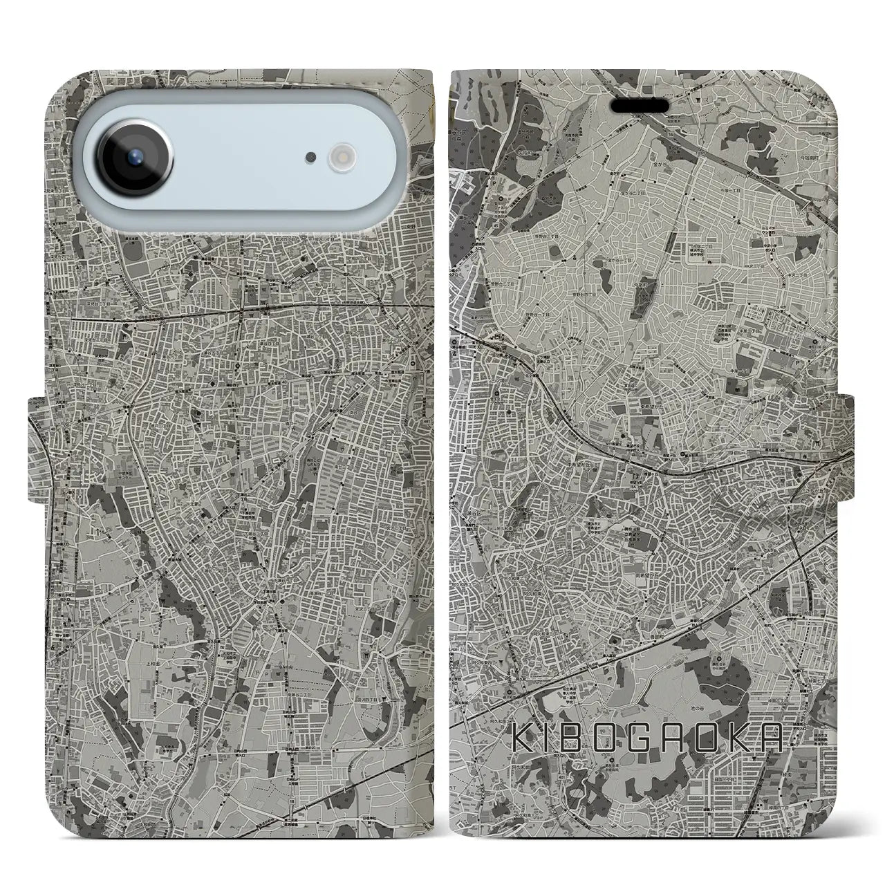 【希望ヶ丘(神奈川県)】地図柄iPhoneケース(手帳タイプ)