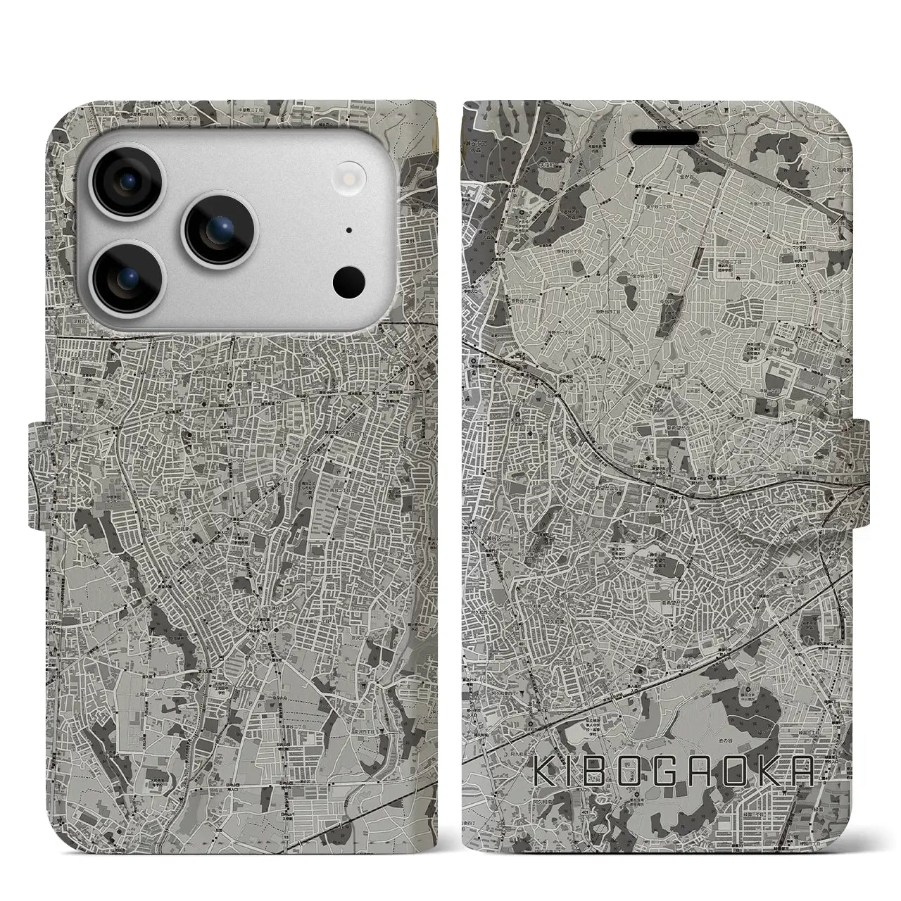 【希望ヶ丘(神奈川県)】地図柄iPhoneケース(手帳タイプ)