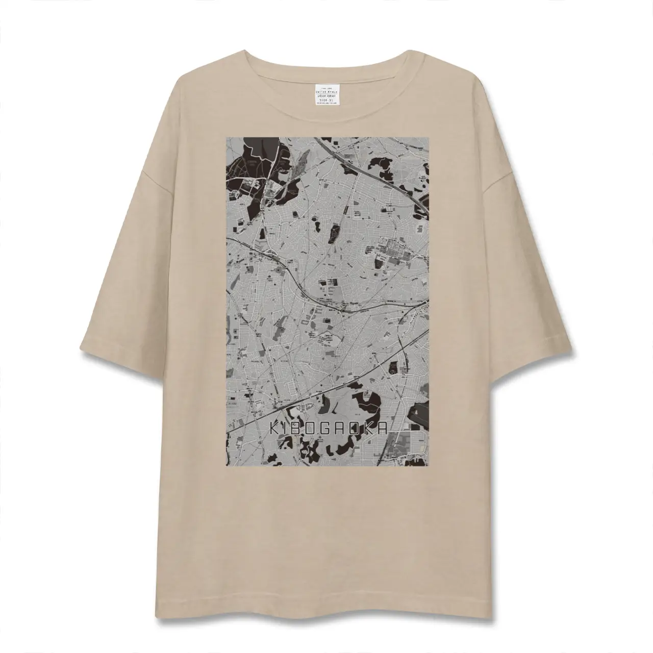 【希望ヶ丘(神奈川県)】地図柄ビッグシルエットTシャツ