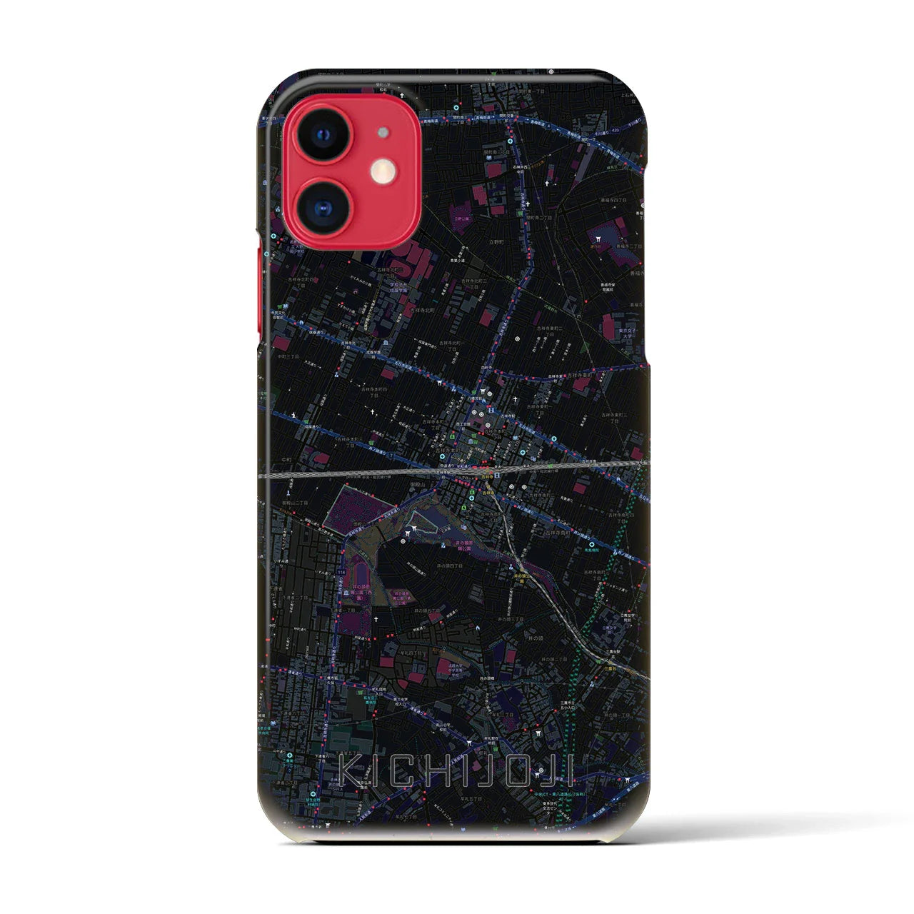 【吉祥寺2(東京都)】地図柄iPhoneケース(バックカバータイプ)