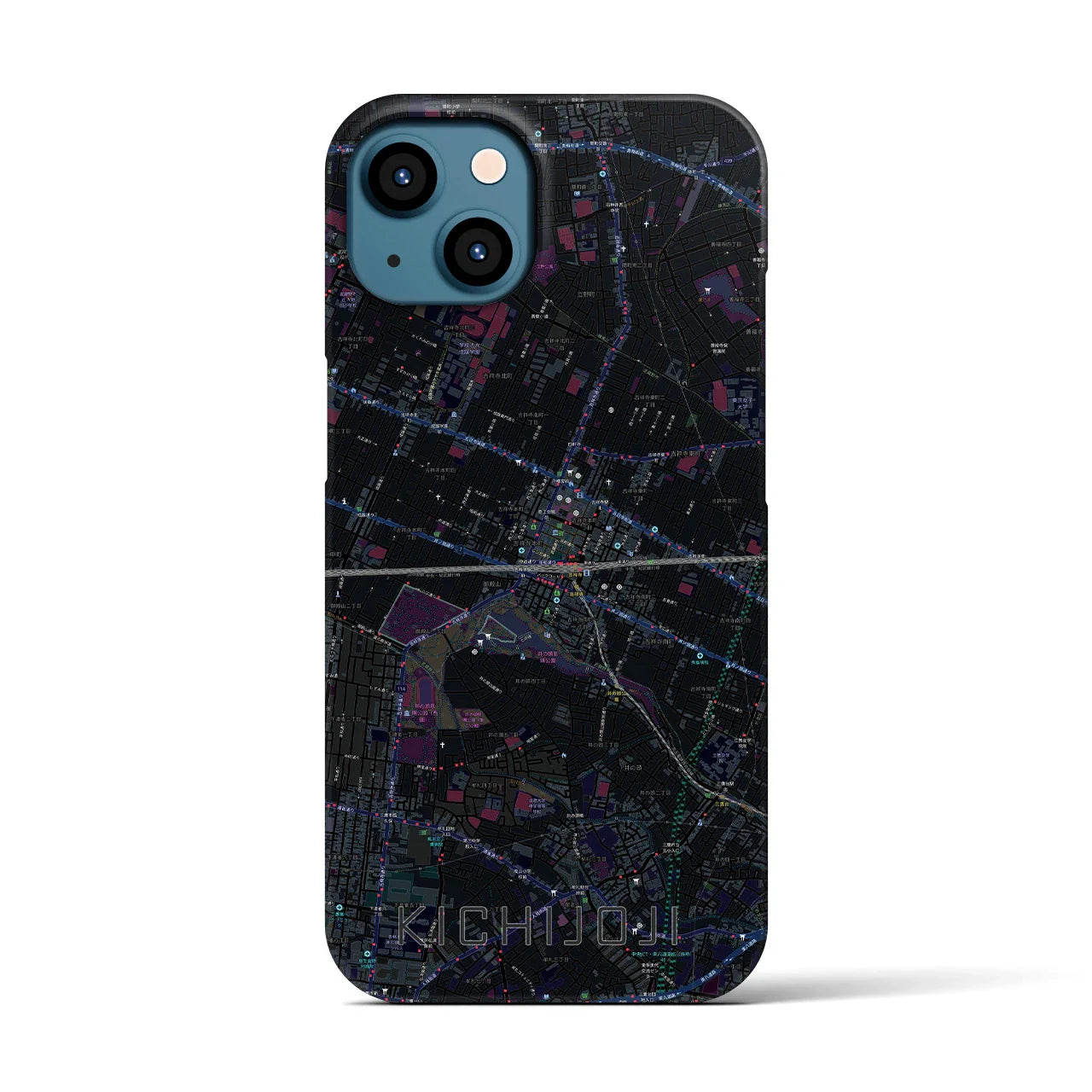 【吉祥寺2(東京都)】地図柄iPhoneケース(バックカバータイプ)