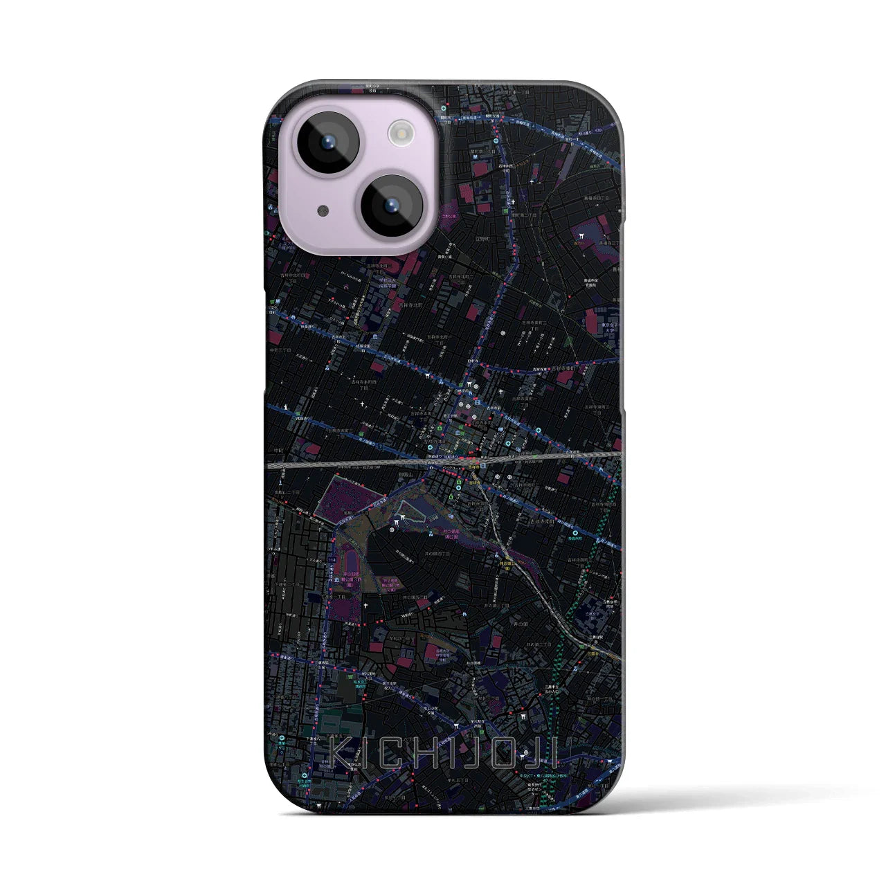 【吉祥寺2(東京都)】地図柄iPhoneケース(バックカバータイプ)