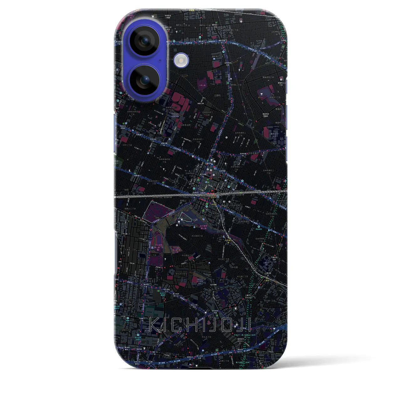 【吉祥寺2(東京都)】地図柄iPhoneケース(バックカバータイプ)