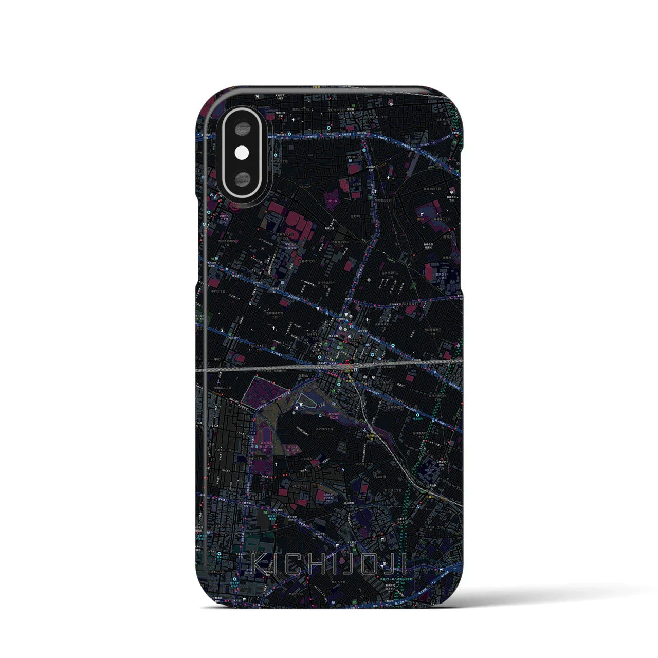 【吉祥寺2(東京都)】地図柄iPhoneケース(バックカバータイプ)