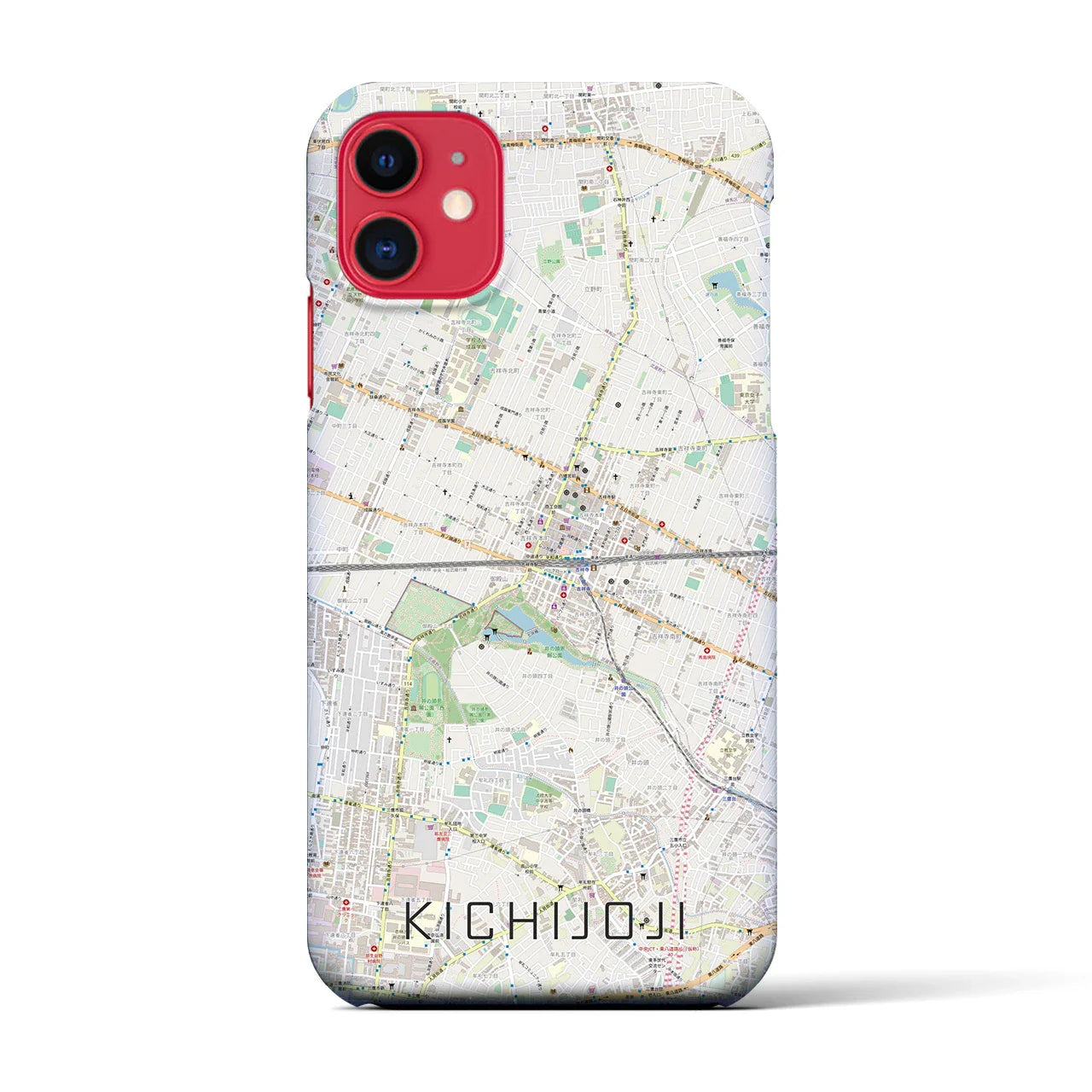 【吉祥寺2(東京都)】地図柄iPhoneケース(バックカバータイプ)