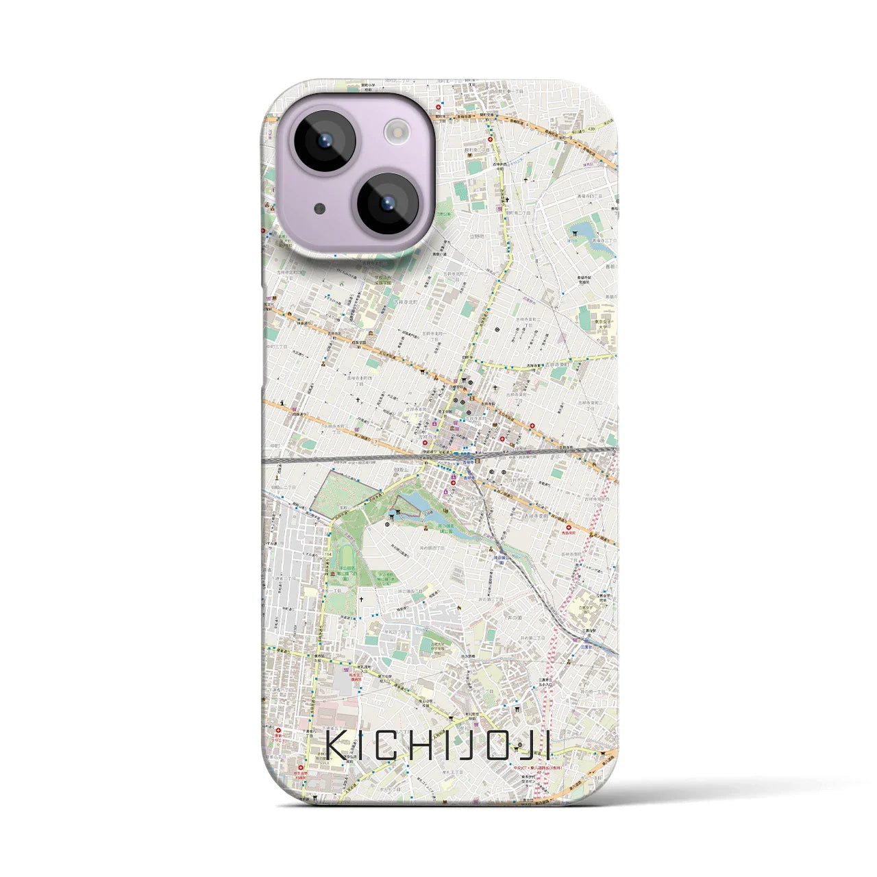 【吉祥寺2(東京都)】地図柄iPhoneケース(バックカバータイプ)