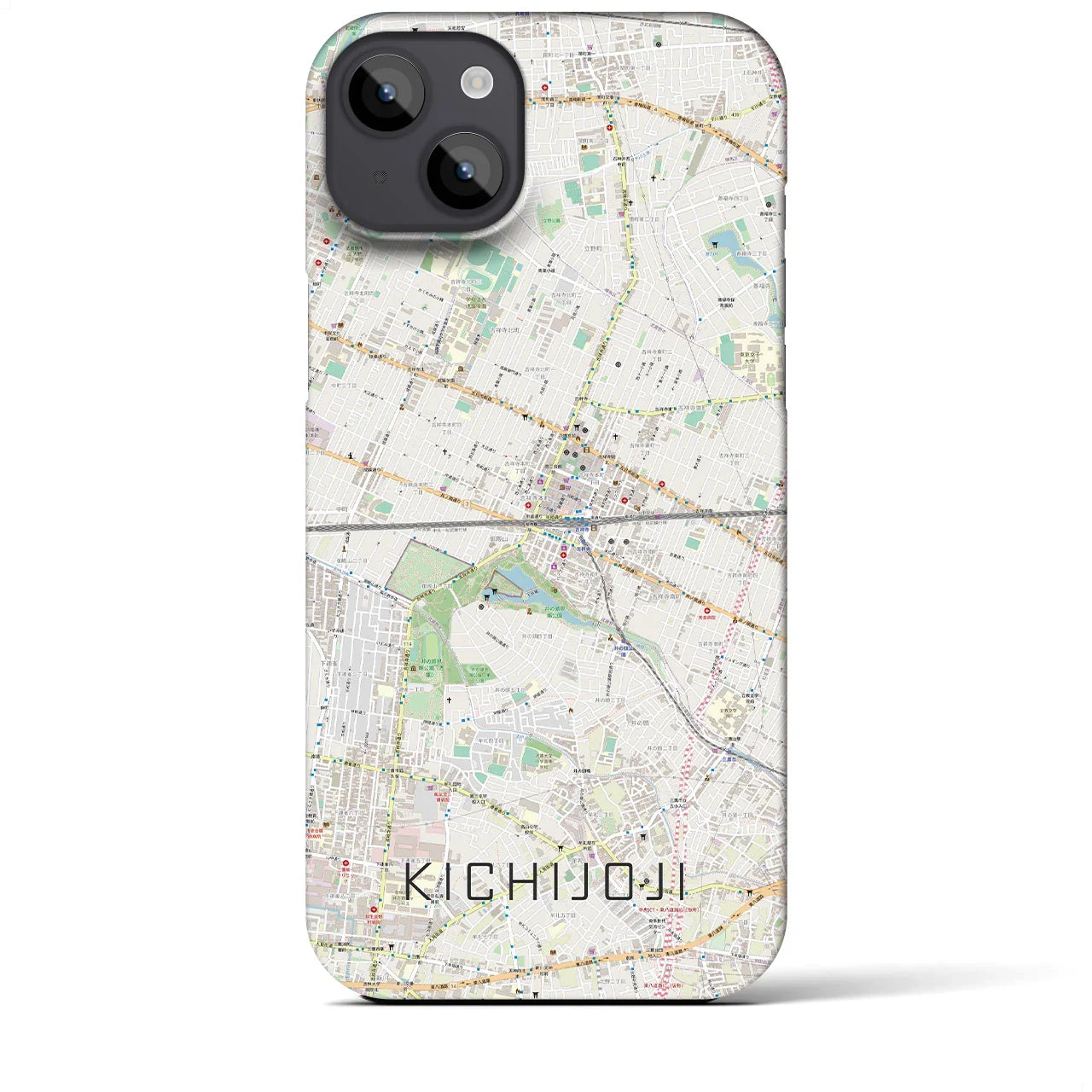 【吉祥寺2(東京都)】地図柄iPhoneケース(バックカバータイプ)