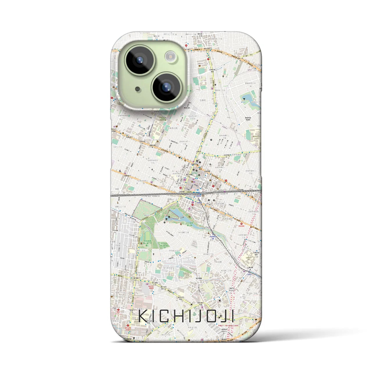 【吉祥寺2(東京都)】地図柄iPhoneケース(バックカバータイプ)