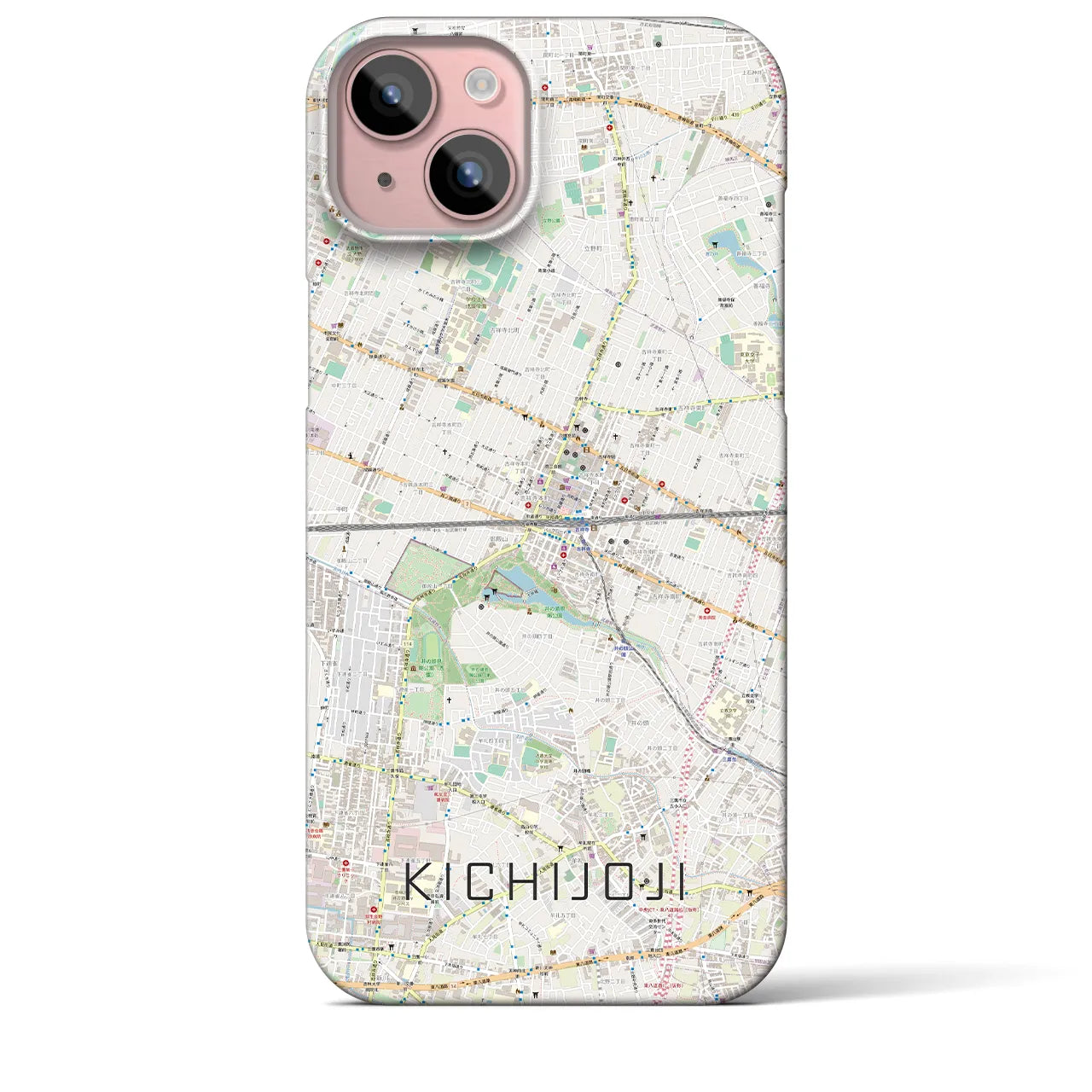 【吉祥寺2(東京都)】地図柄iPhoneケース(バックカバータイプ)