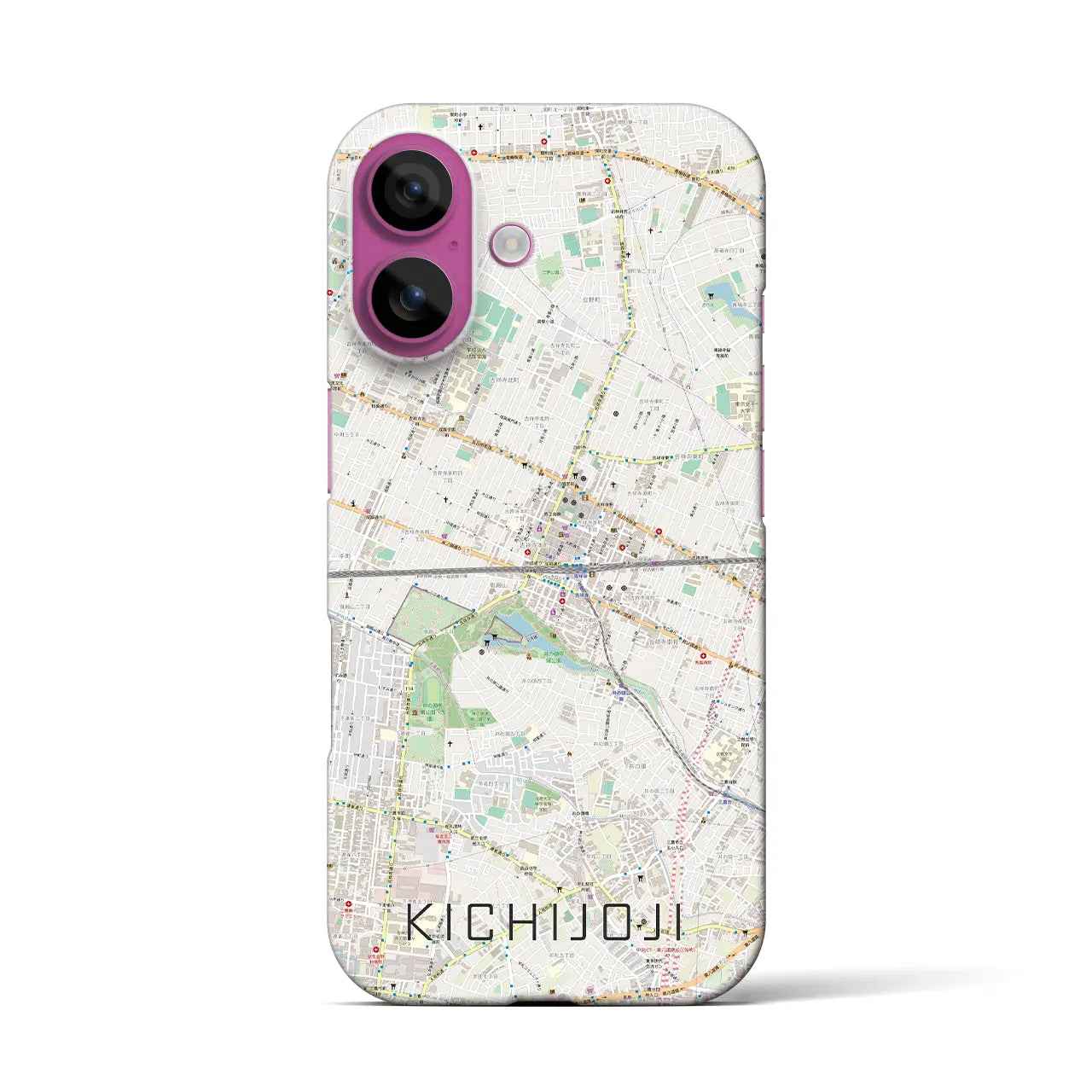 【吉祥寺2(東京都)】地図柄iPhoneケース(バックカバータイプ)