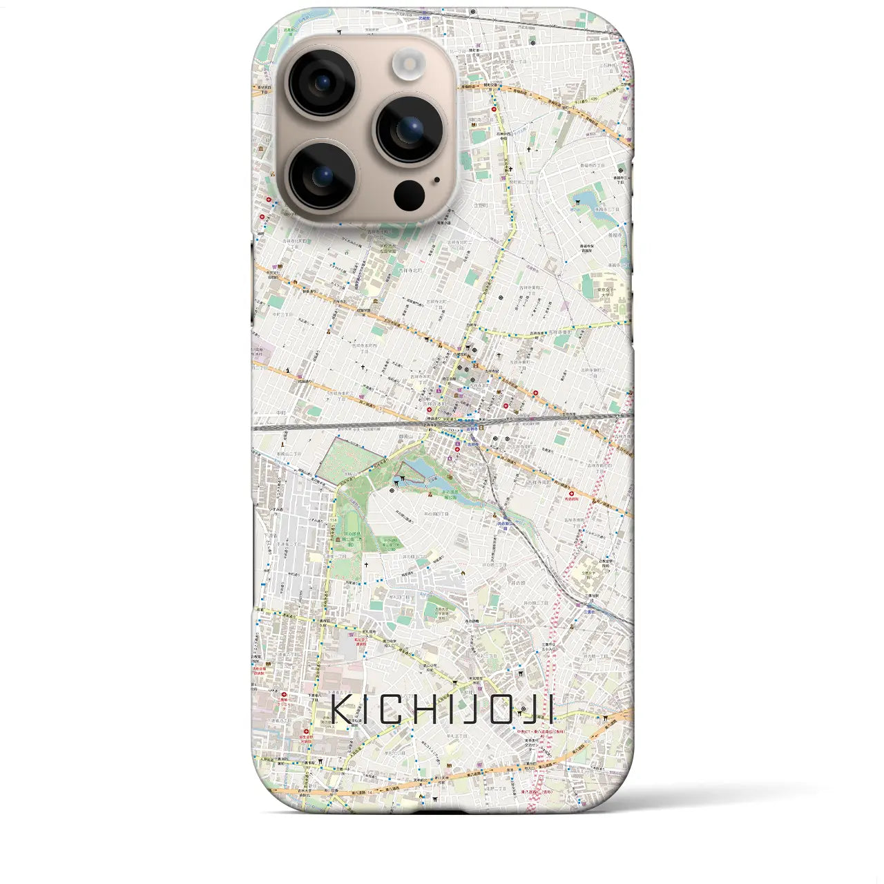 【吉祥寺2(東京都)】地図柄iPhoneケース(バックカバータイプ)