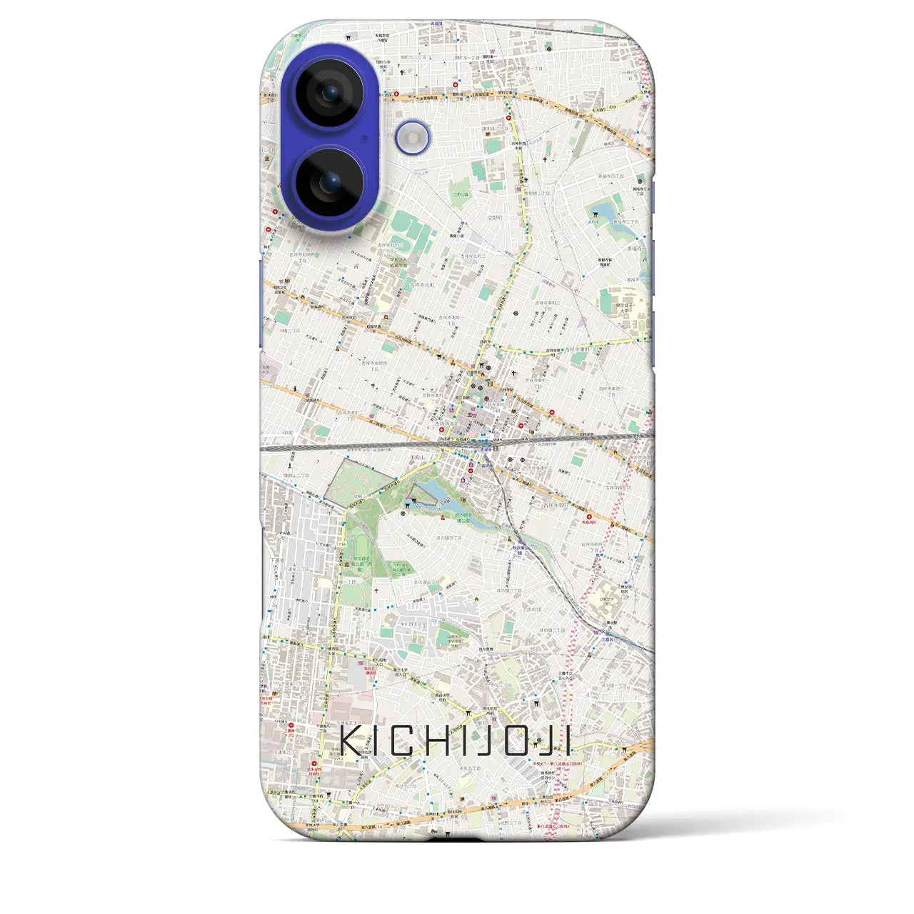 【吉祥寺2(東京都)】地図柄iPhoneケース(バックカバータイプ)ナチュラル・iPhone 16 Pro Max 用