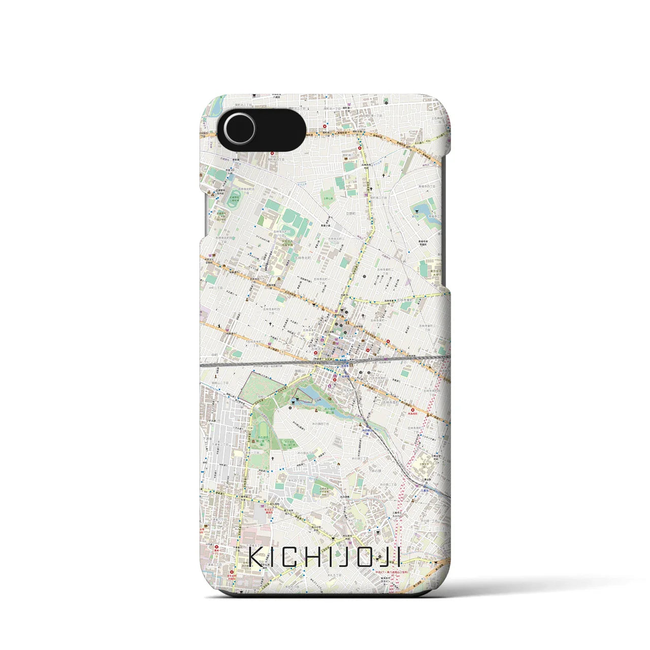 【吉祥寺2(東京都)】地図柄iPhoneケース(バックカバータイプ)