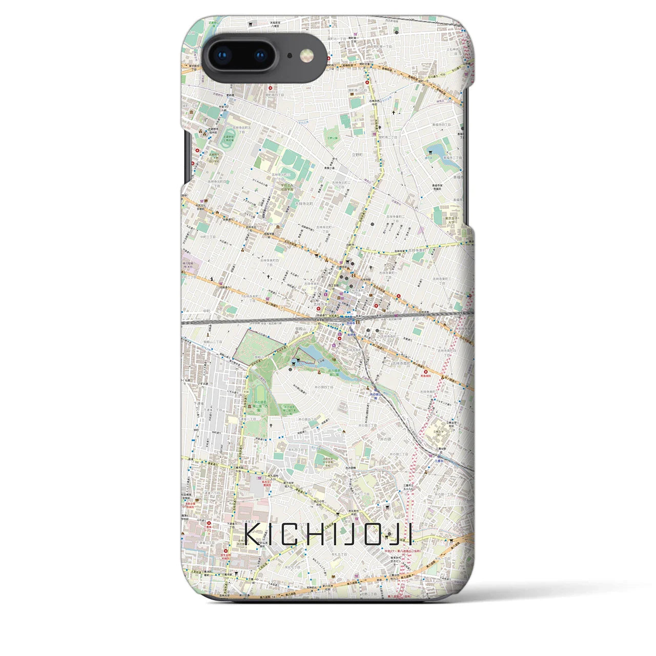 【吉祥寺2(東京都)】地図柄iPhoneケース(バックカバータイプ)