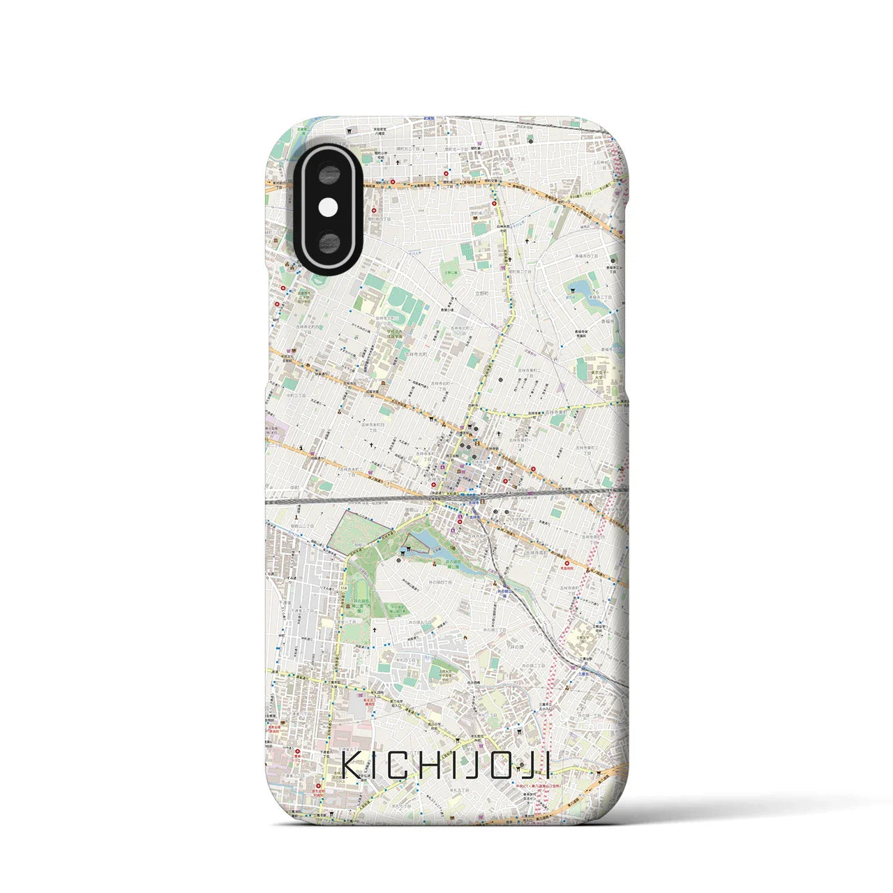 【吉祥寺2(東京都)】地図柄iPhoneケース(バックカバータイプ)