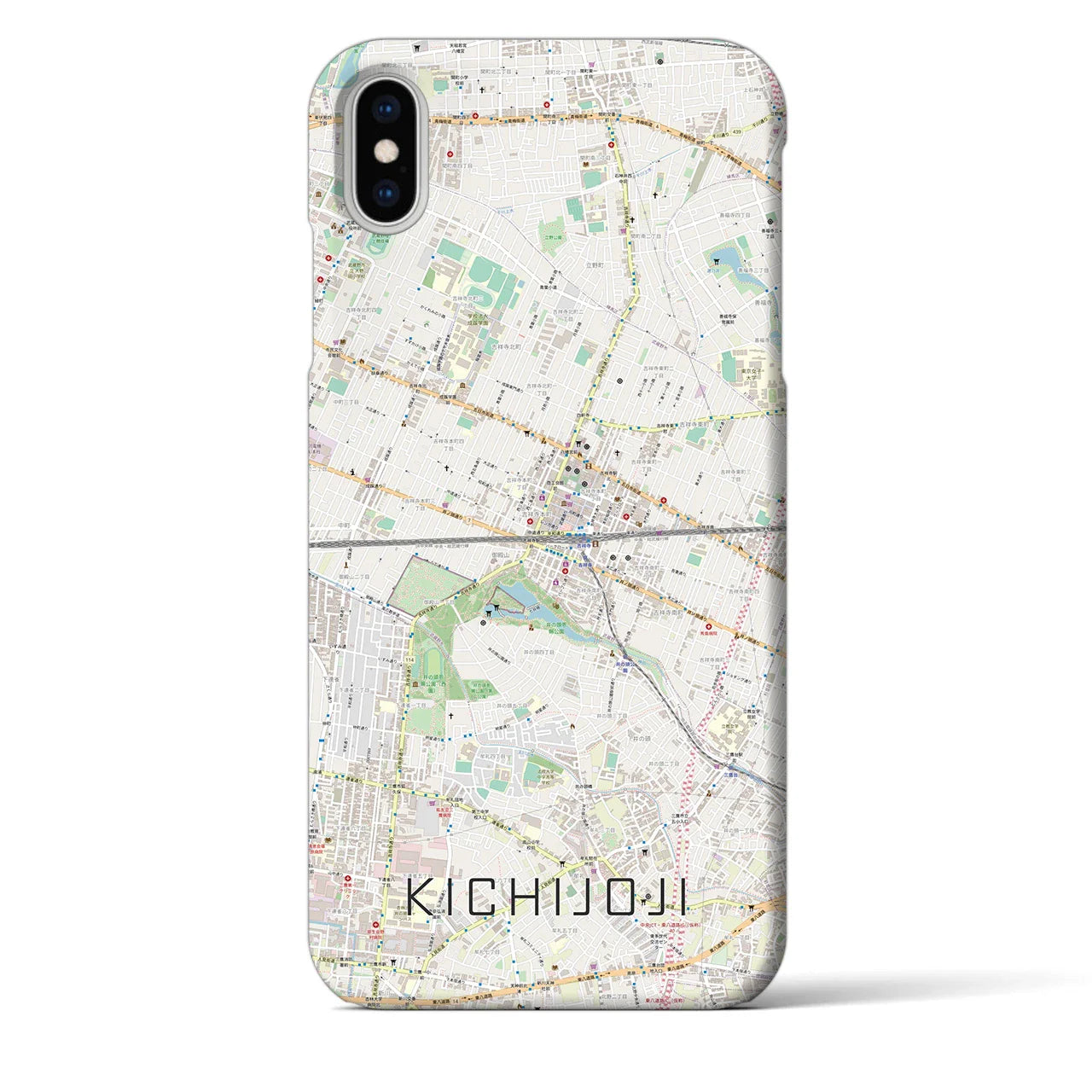 【吉祥寺2(東京都)】地図柄iPhoneケース(バックカバータイプ)