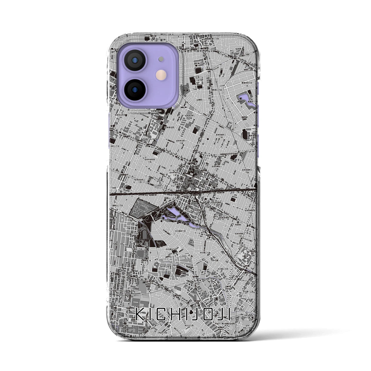 【吉祥寺2(東京都)】地図柄iPhoneケース(クリアタイプ)